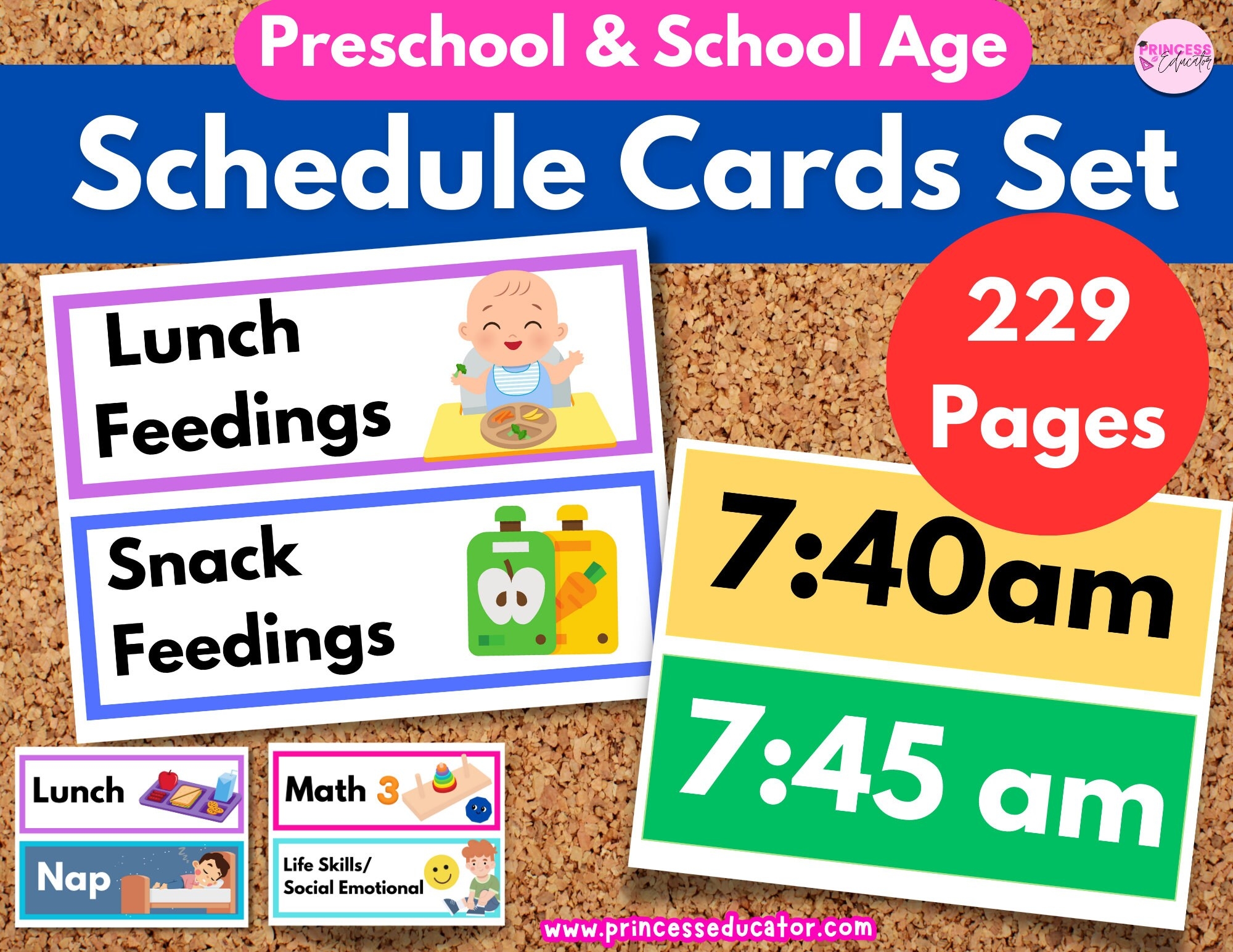 Preschool Daily Schedule Cards For Infant To Afterschool School Age Daycare Programs Etsy