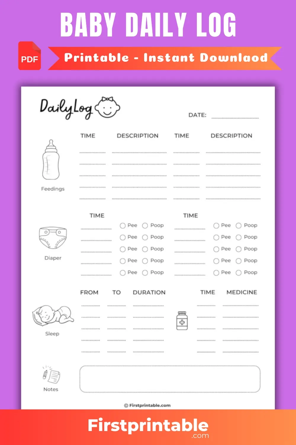 Infant Schedule For Daycare Printable