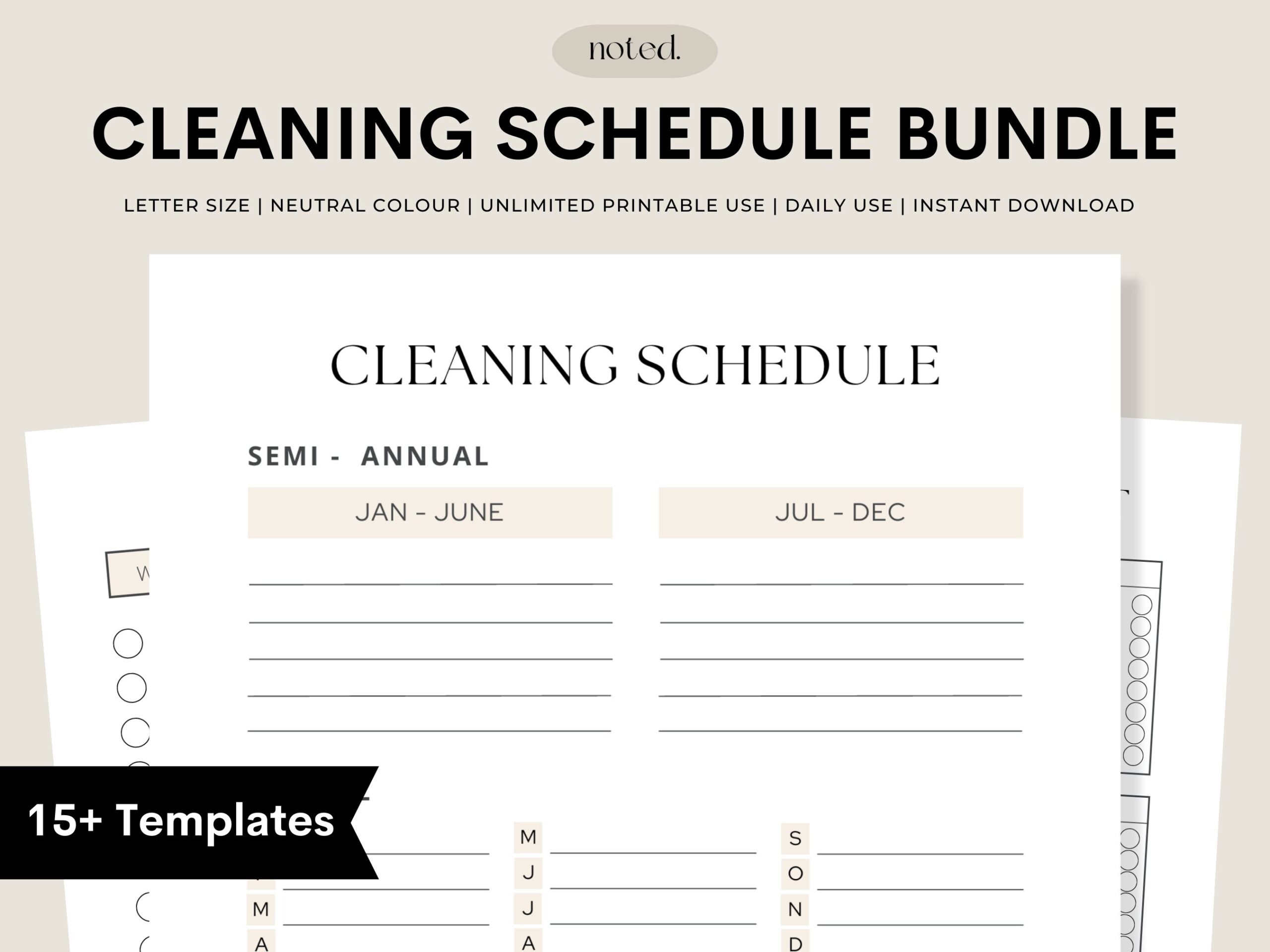 Free Printable Cleaning Schedule Templates