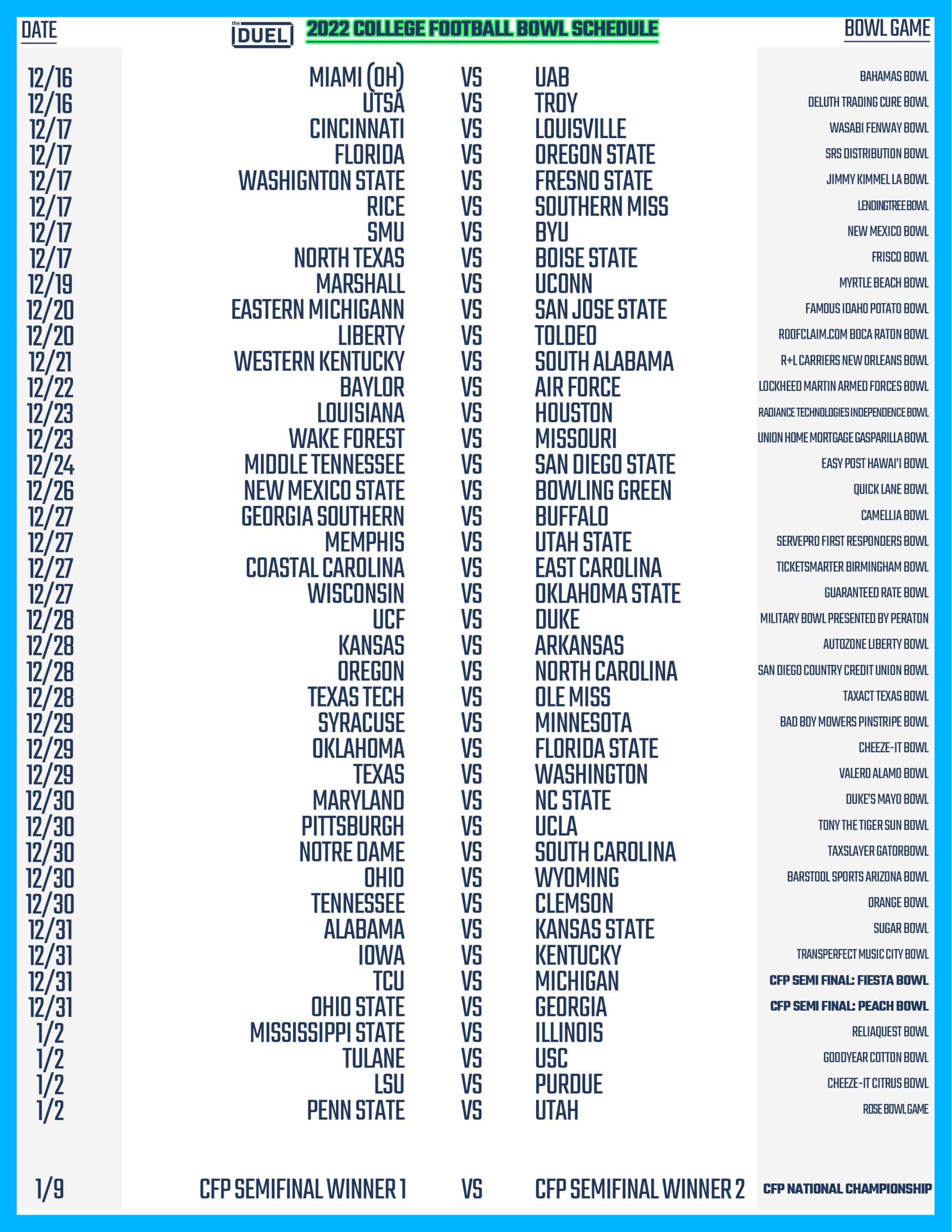 Printable Weekly Nfl Schedule Pdf