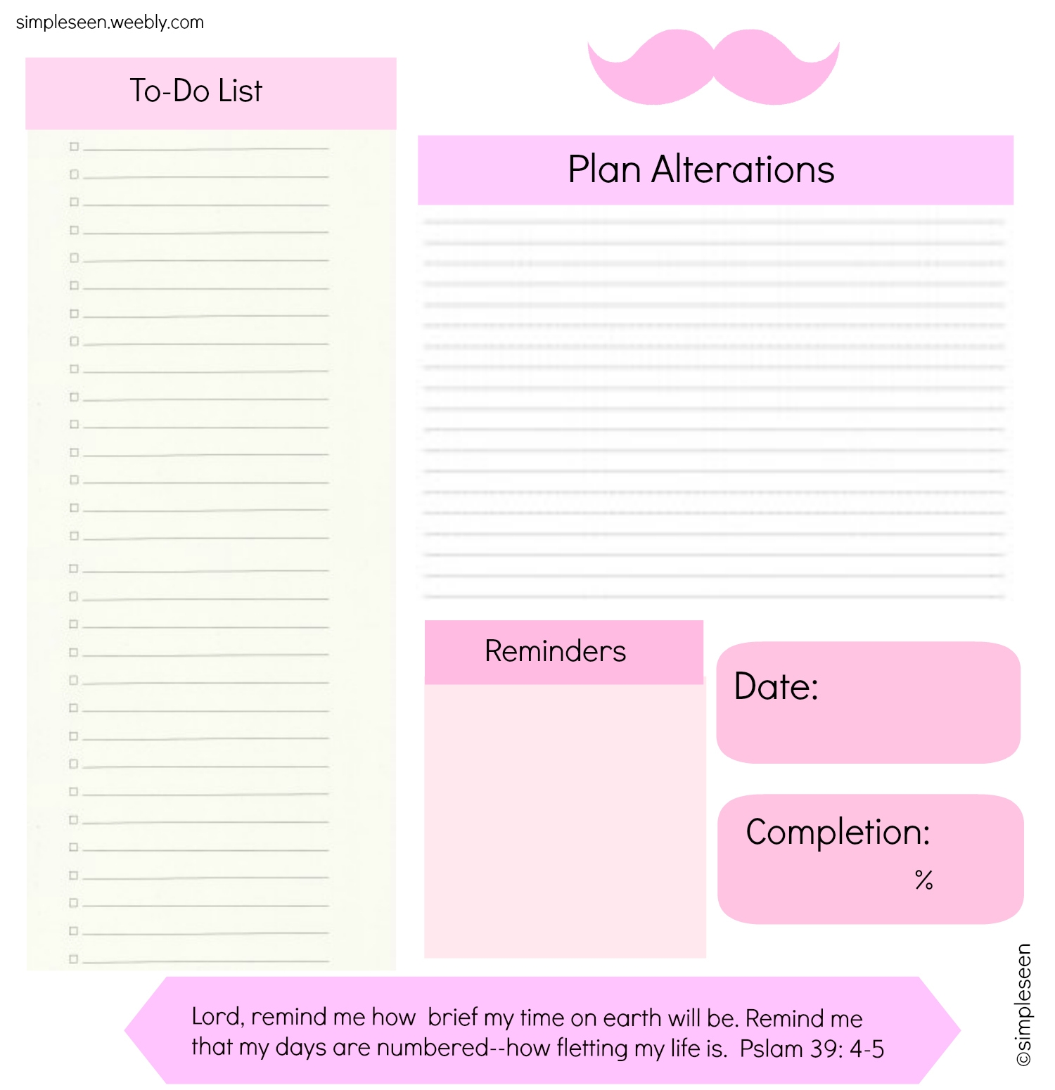 Printable Daily Schedule To Do List Simpleseen