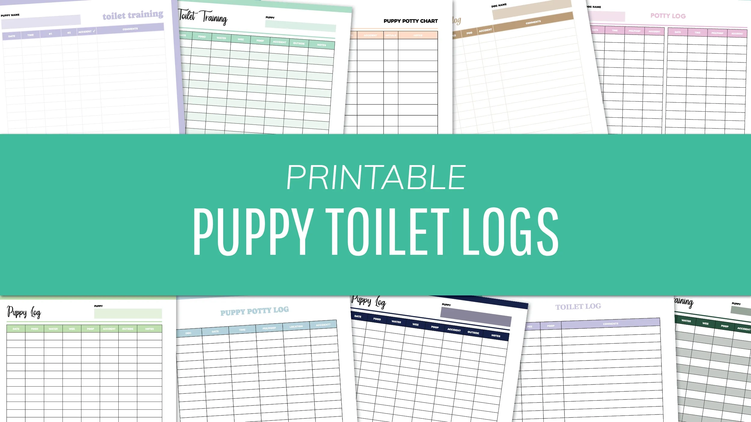 Printable Puppy Potty Training Chart FREE Dog Toilet Log