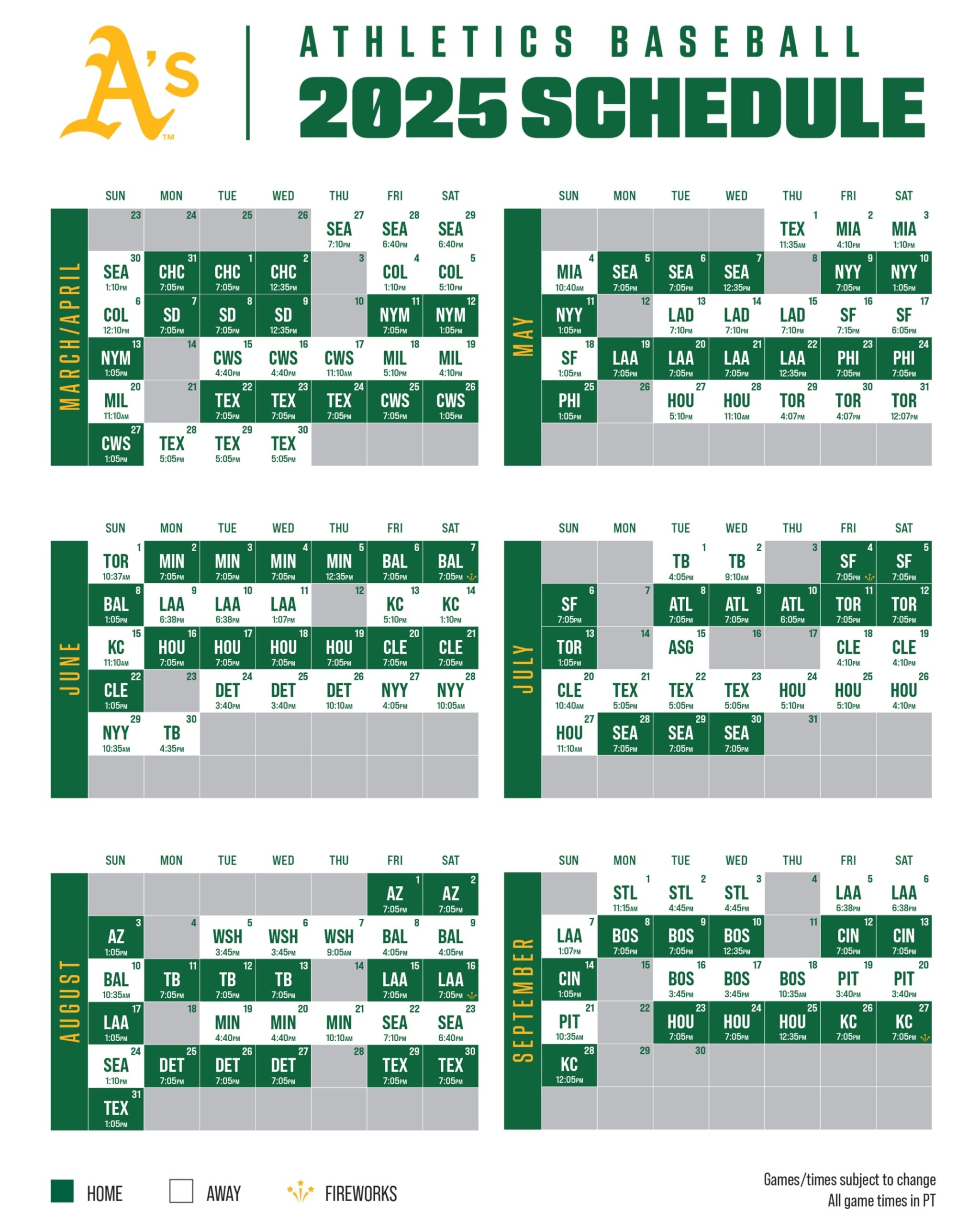 Printable Schedules Baseball