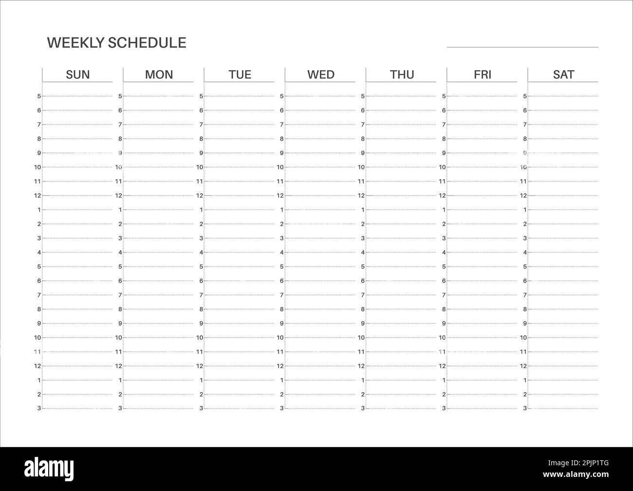 Printable Blank Schedule Template