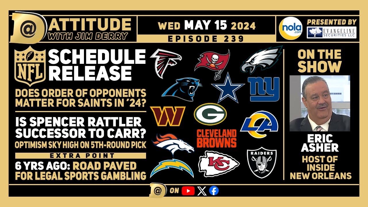Saints 2024 Schedule Release Spencer Rattler Dattitude Pod Sports Betting Nola