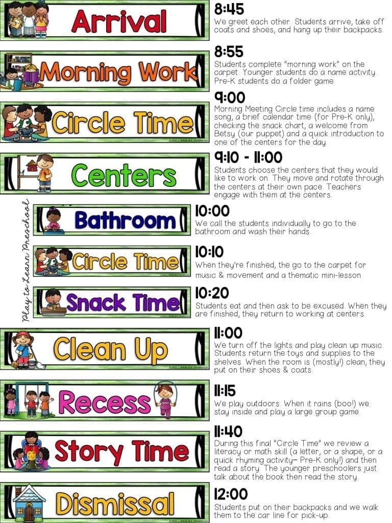 Sample Half Day Preschool Schedule Plus Tips For Creating Your Own