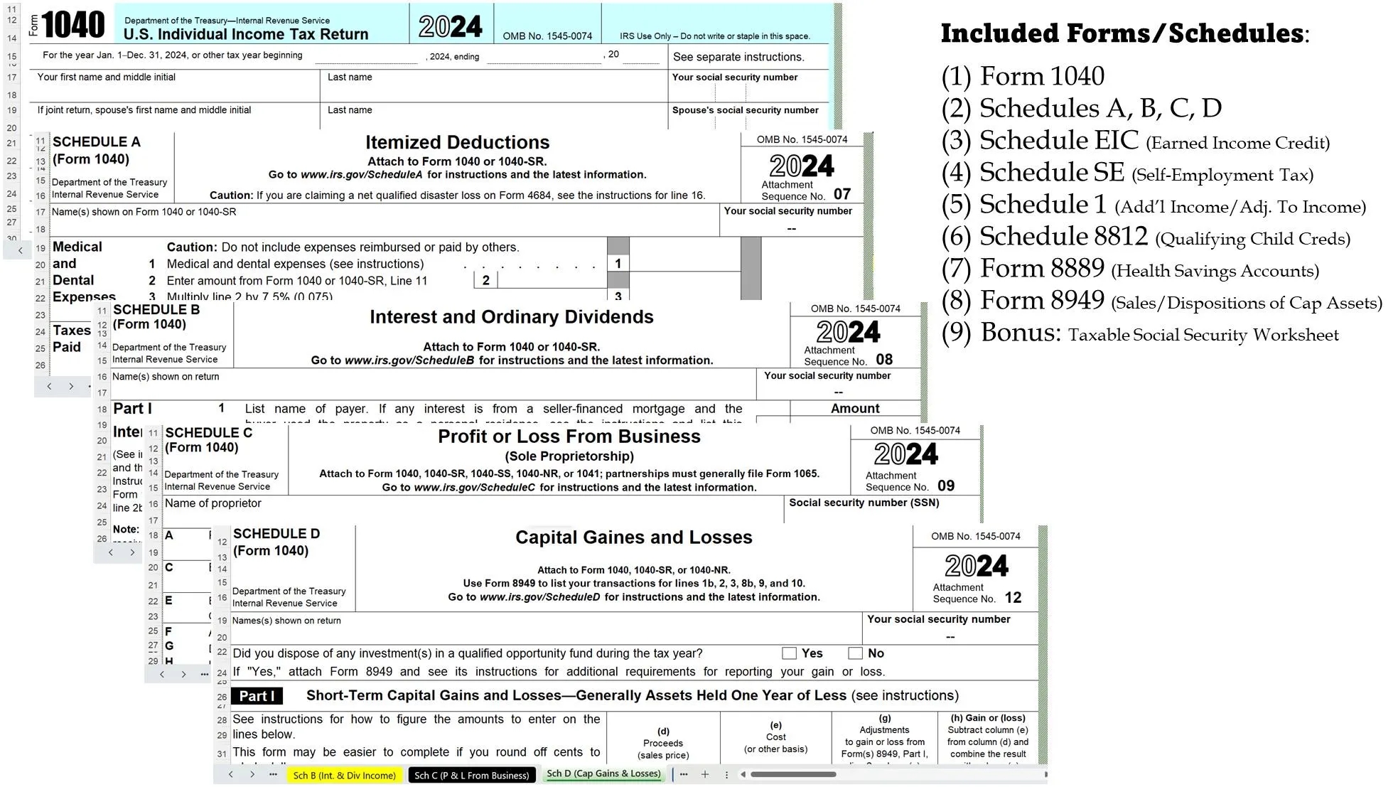Printable Schedule C Form 1040