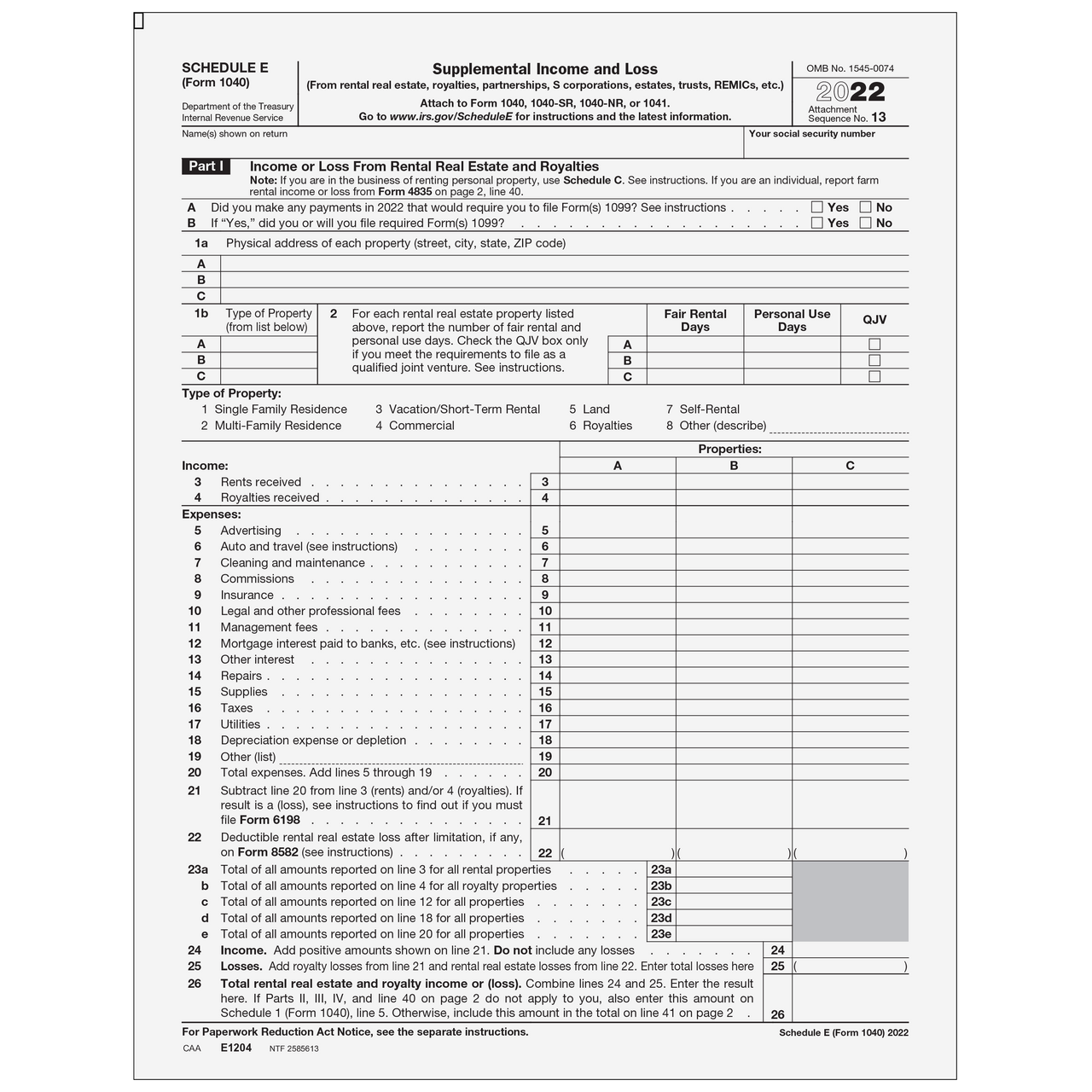 Schedule E Worksheet Simplify Your Tax Reporting Process