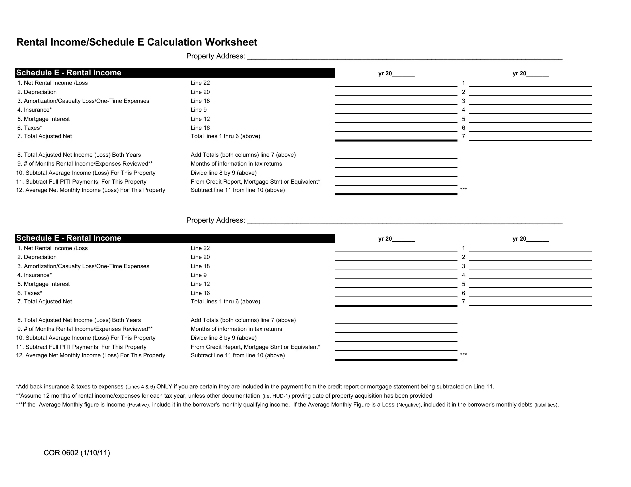 Schedule E Worksheet Simplify Your Tax Reporting Process