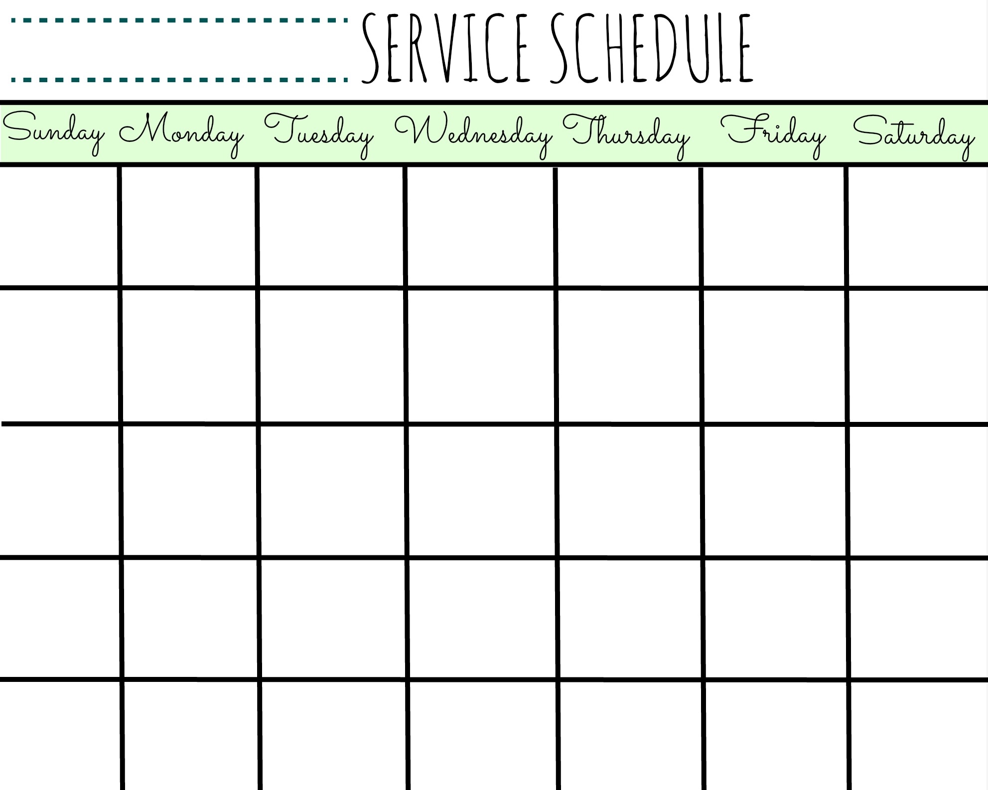 Printable Calendar Schedule