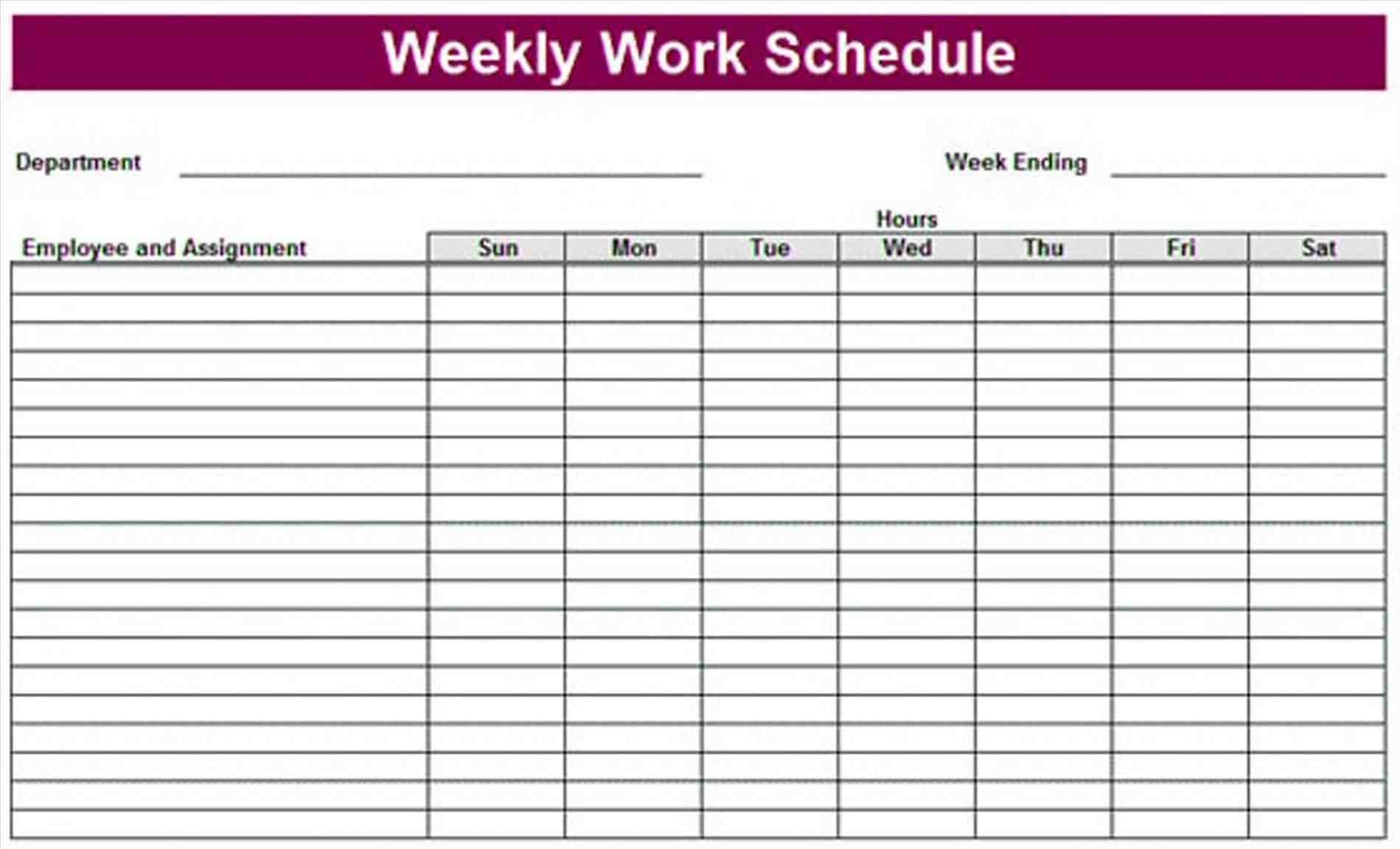 Smart Sheet Free Work Schedule Templates Hostindie