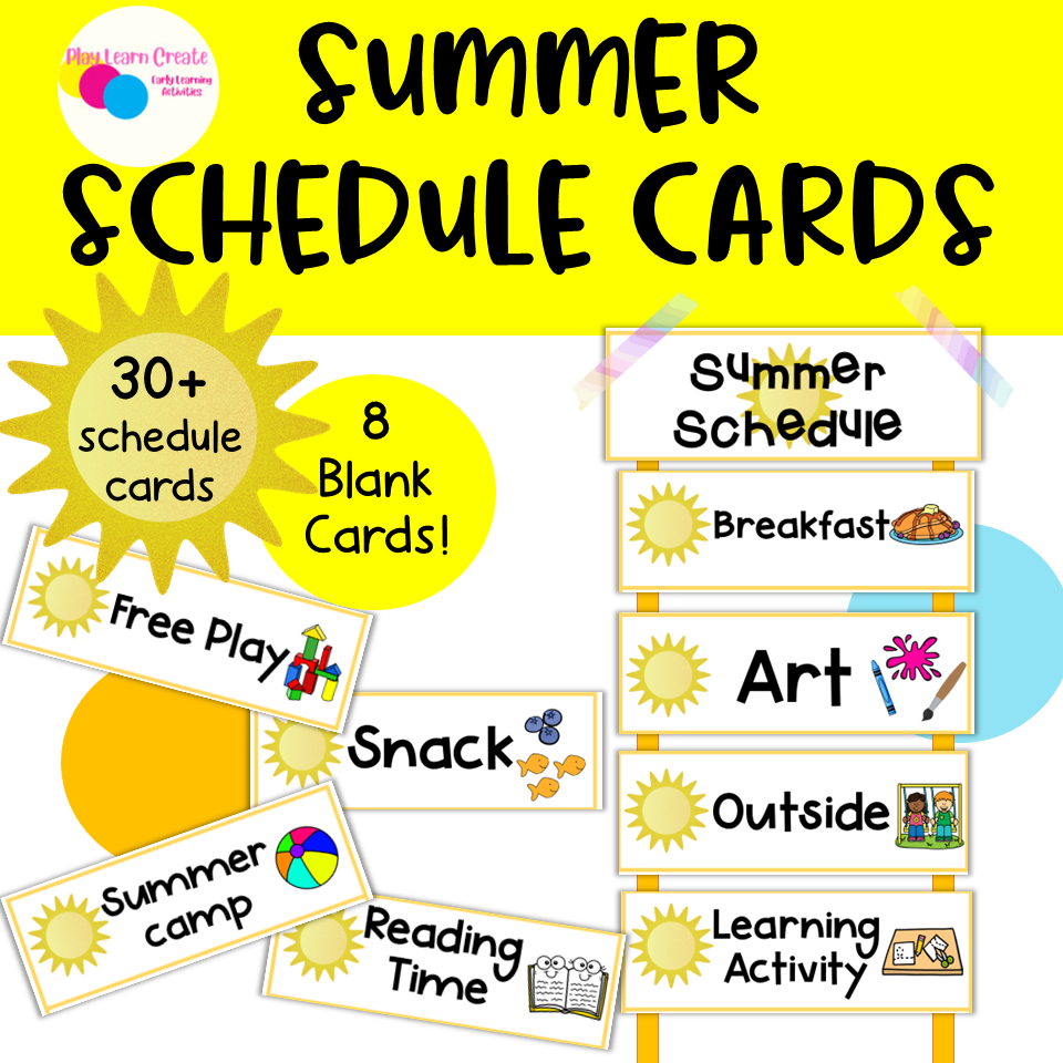 Summer Picture Schedule Cards Visual Schedule Classful