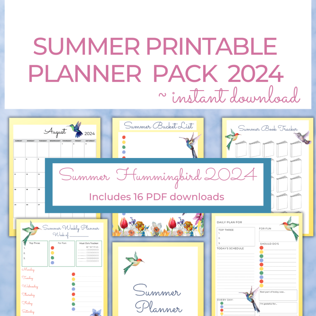 Teen Summer Schedule Printable