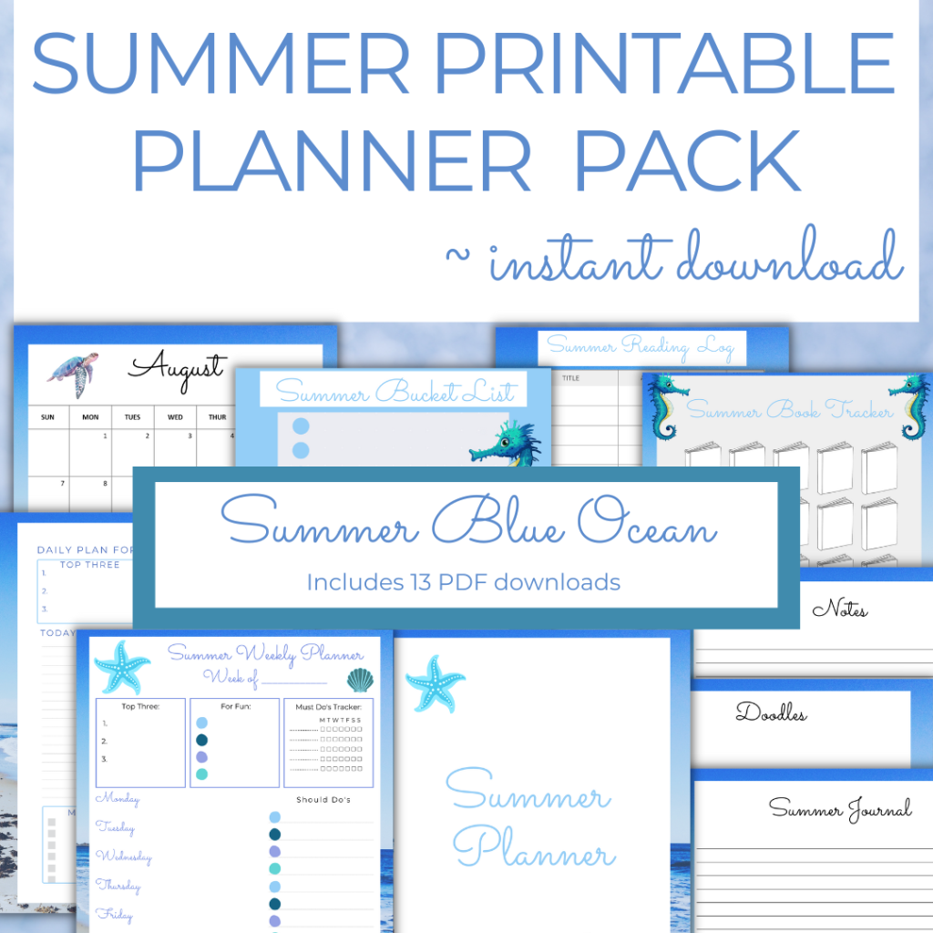 Summer Printable Planner For Tweens And Teens Nourishing Tweens