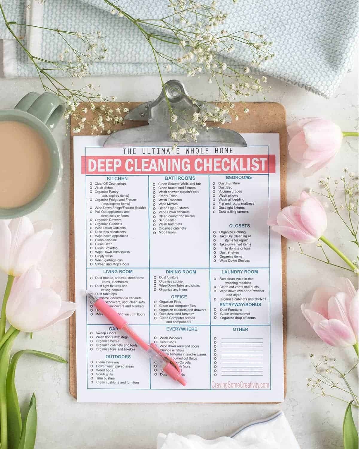 The Ultimate Printable House Cleaning Checklist Craving Some Creativity