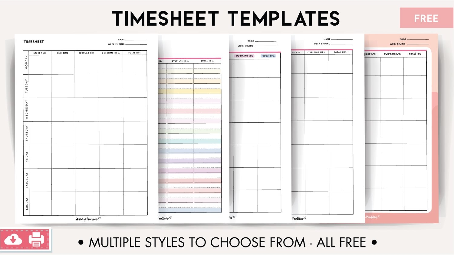 Free Printable Weekly Work Schedule Sheet