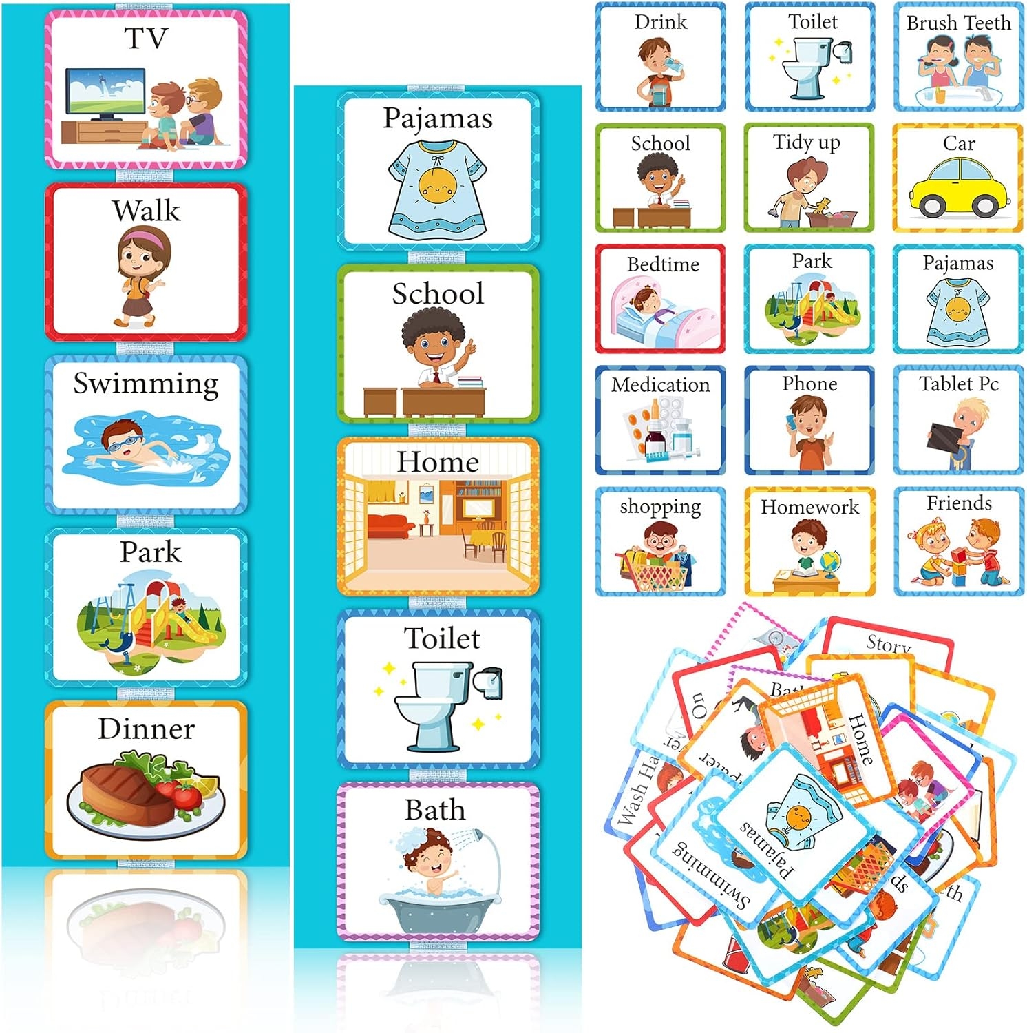 Toddler Autism Visual Schedule Set With 35 Cards Brazil Ubuy