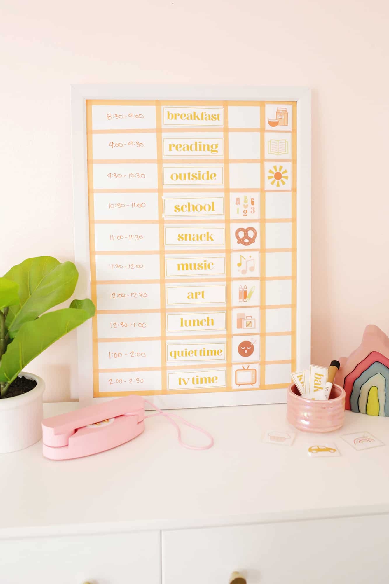 Toddler Preschool Visual Schedule DIY with Free Chart Printables A Beautiful Mess