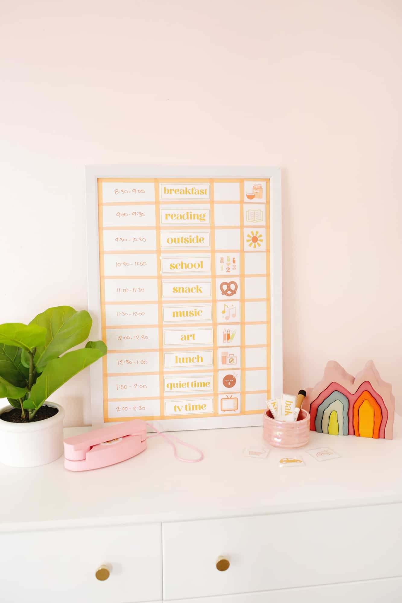Toddler Preschool Visual Schedule DIY with Free Chart Printables A Beautiful Mess
