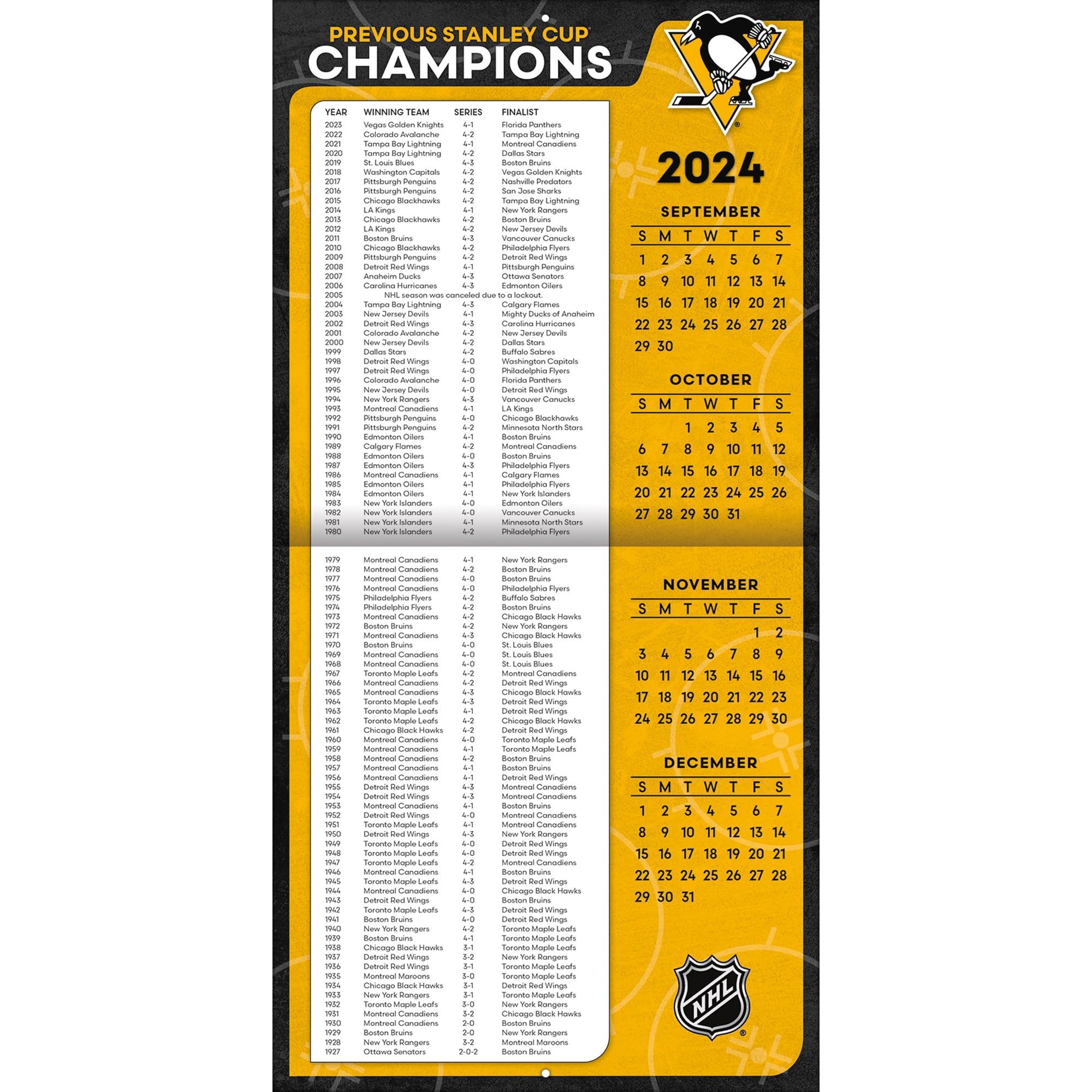 TURNER SPORTS Pittsburgh Penguins 2025 12x12 Team Wall Calendar 25998011953 Wall Calendars Amazon au