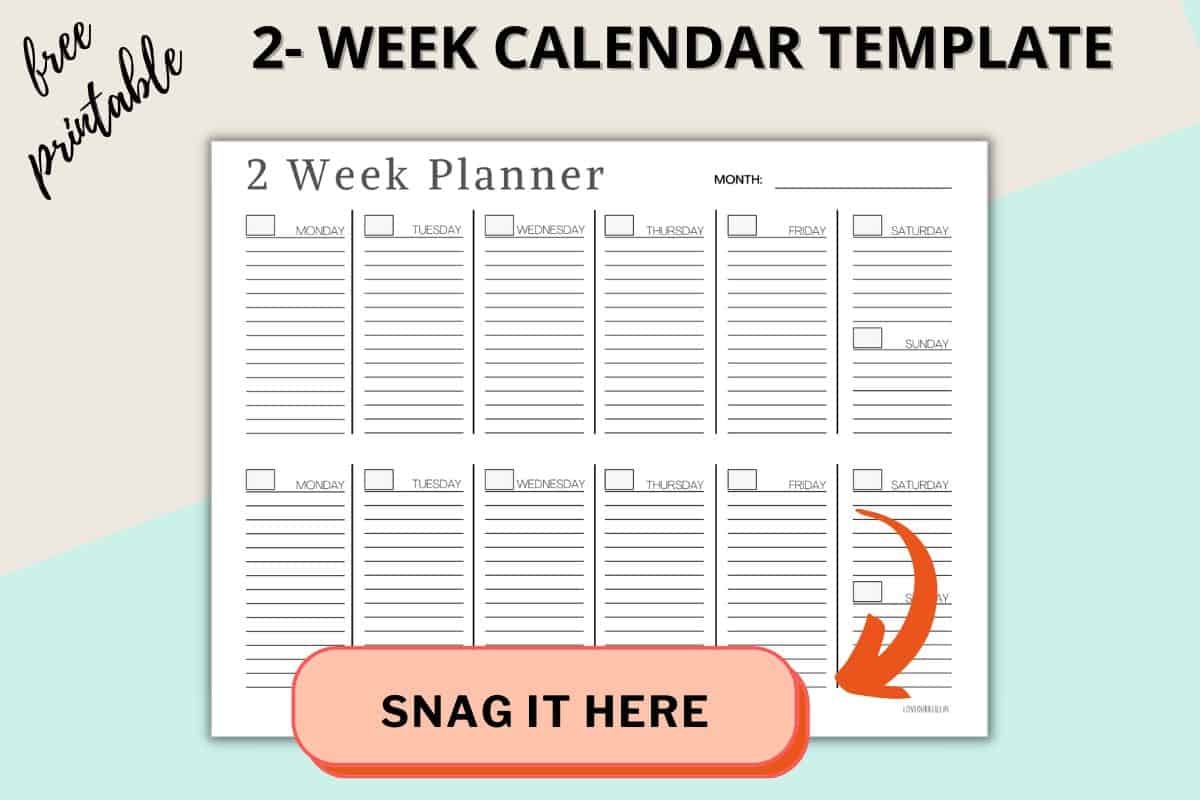Printable Schedule Calendar Template
