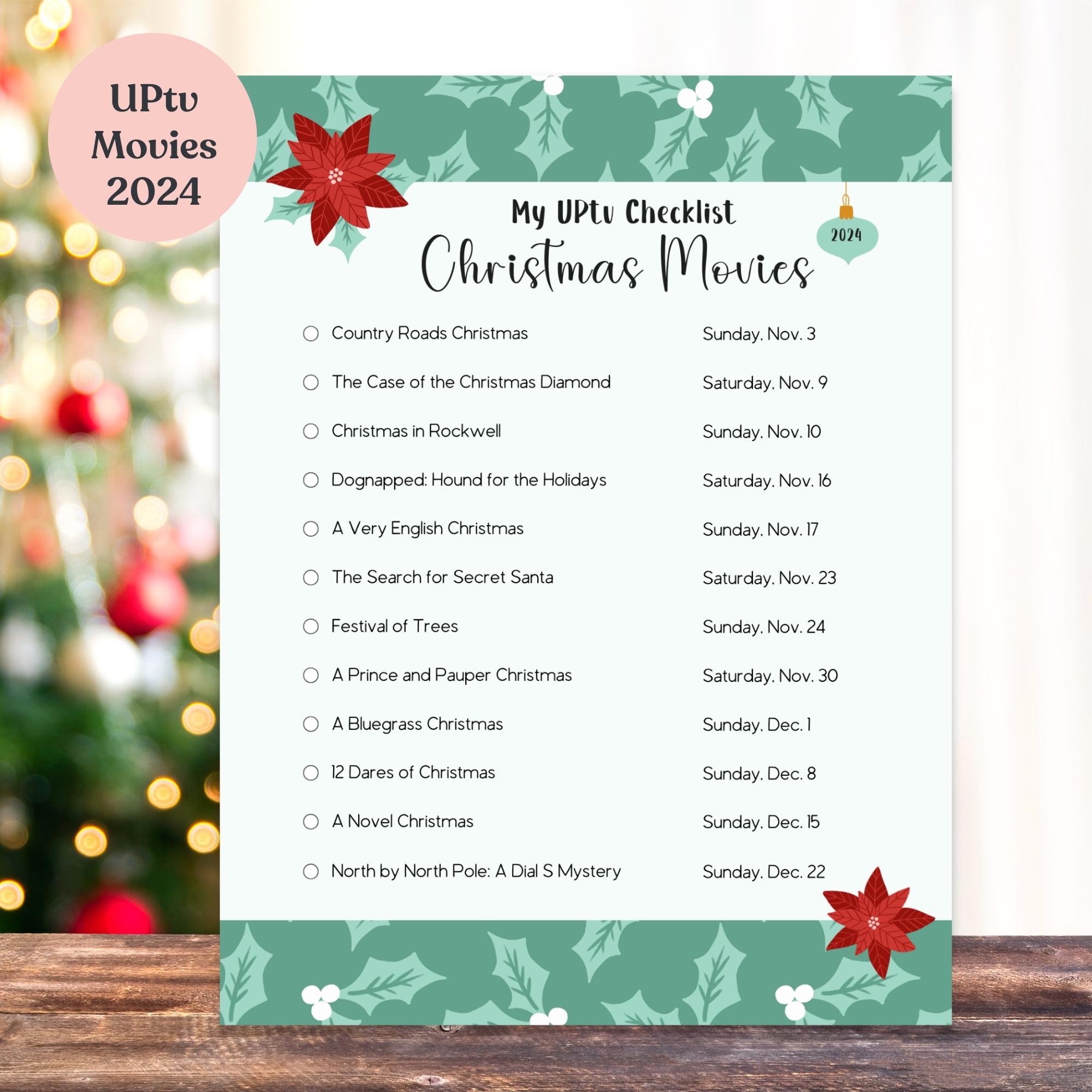 Uptv Christmas Movie Checklist Holiday Movie Tracker Printable Christmas Movie Checklist Cozy Holiday Planner Christmas Movie Night CH04 Etsy