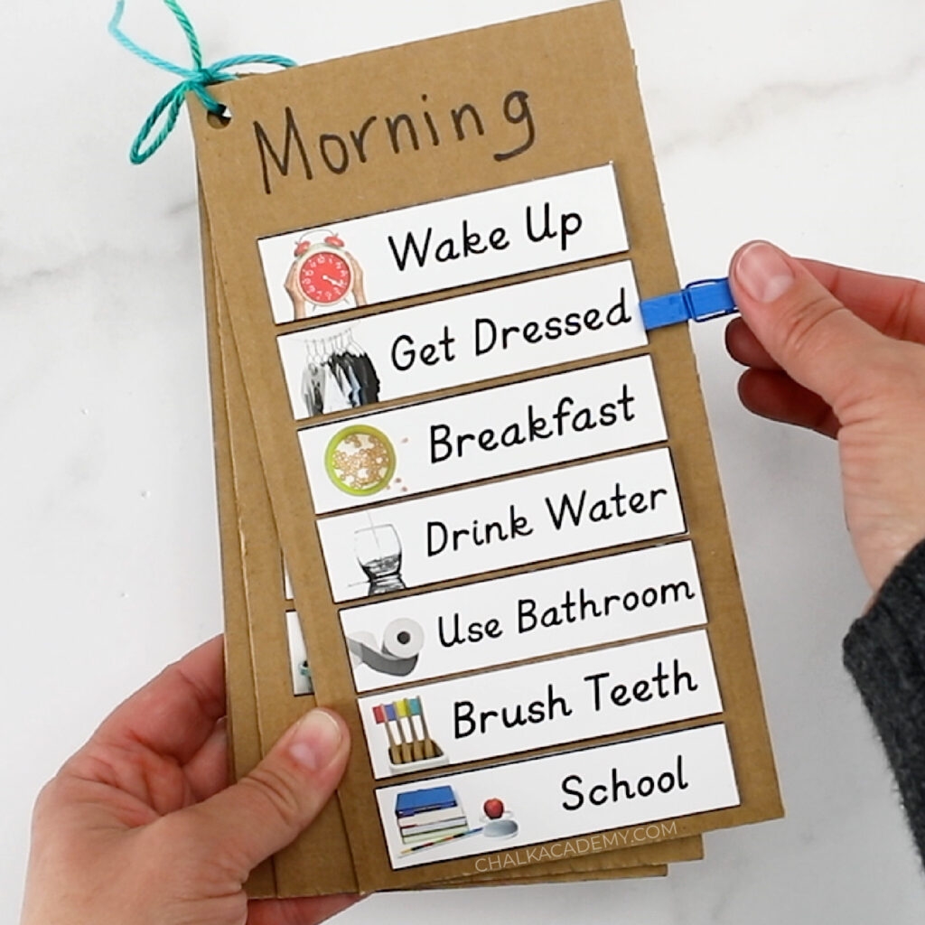 Visual Daily Routine Chart And Printable Schedule For Kids