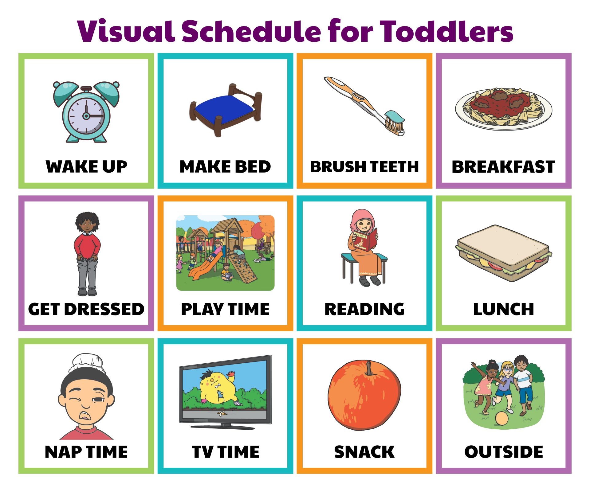 Visual Schedule 20 Free PDF Printables Printablee