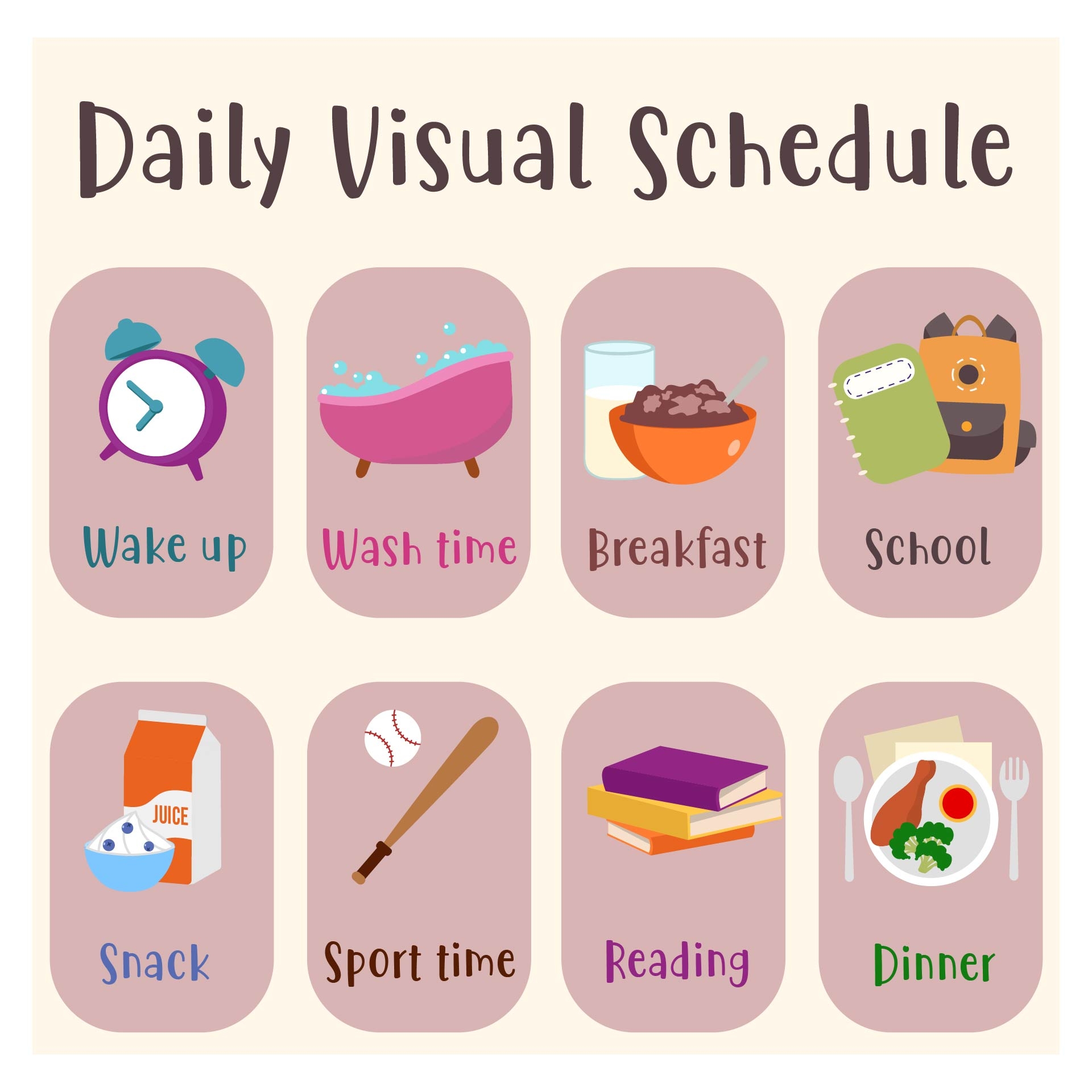 Visual Schedule 20 Free PDF Printables Printablee