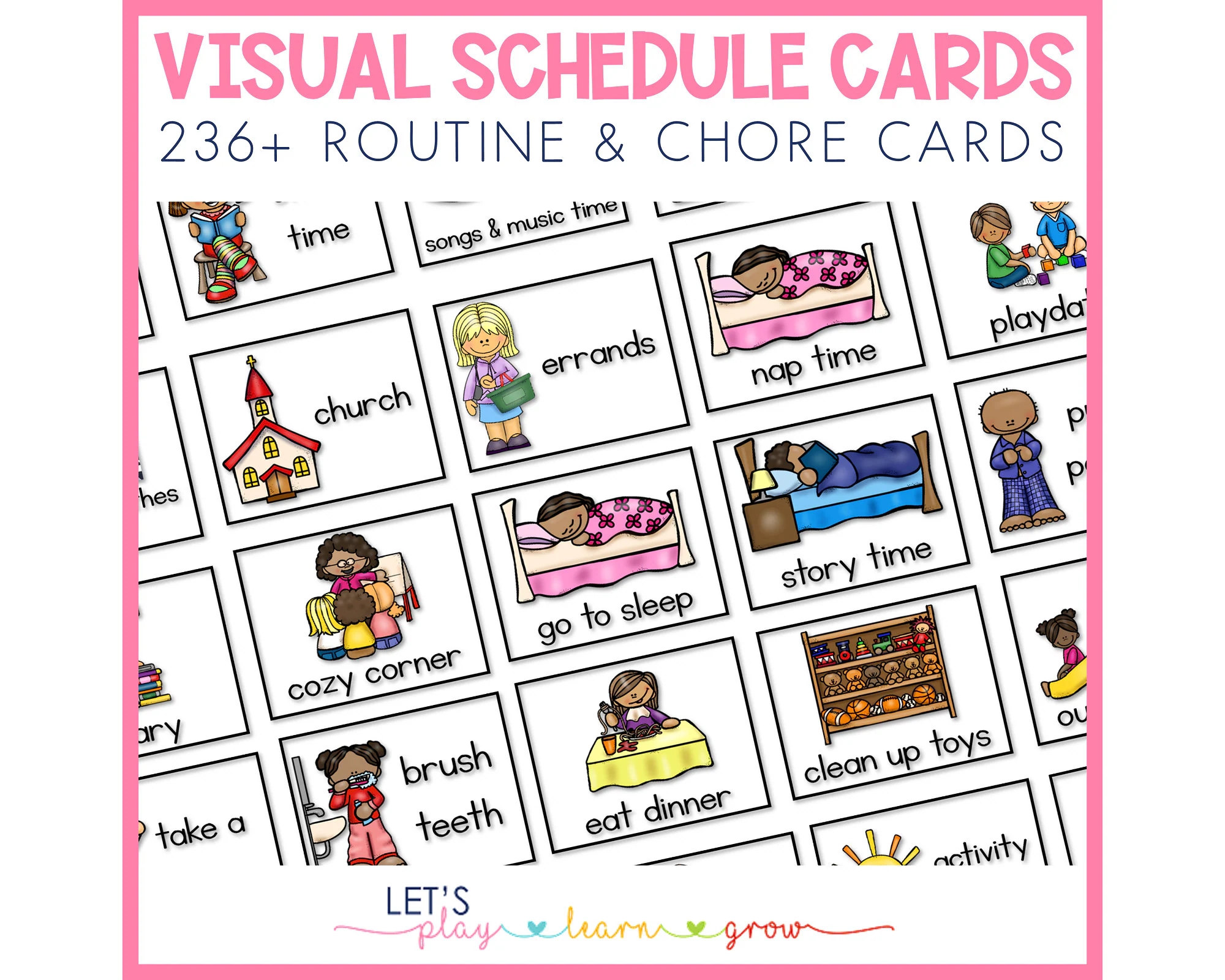 Visual Schedule Cards Daily Rhythm Cards 236 Visual Schedule Cards Routine Cards Chore Chart Cards Daily Schedule Daily Rhythm Etsy