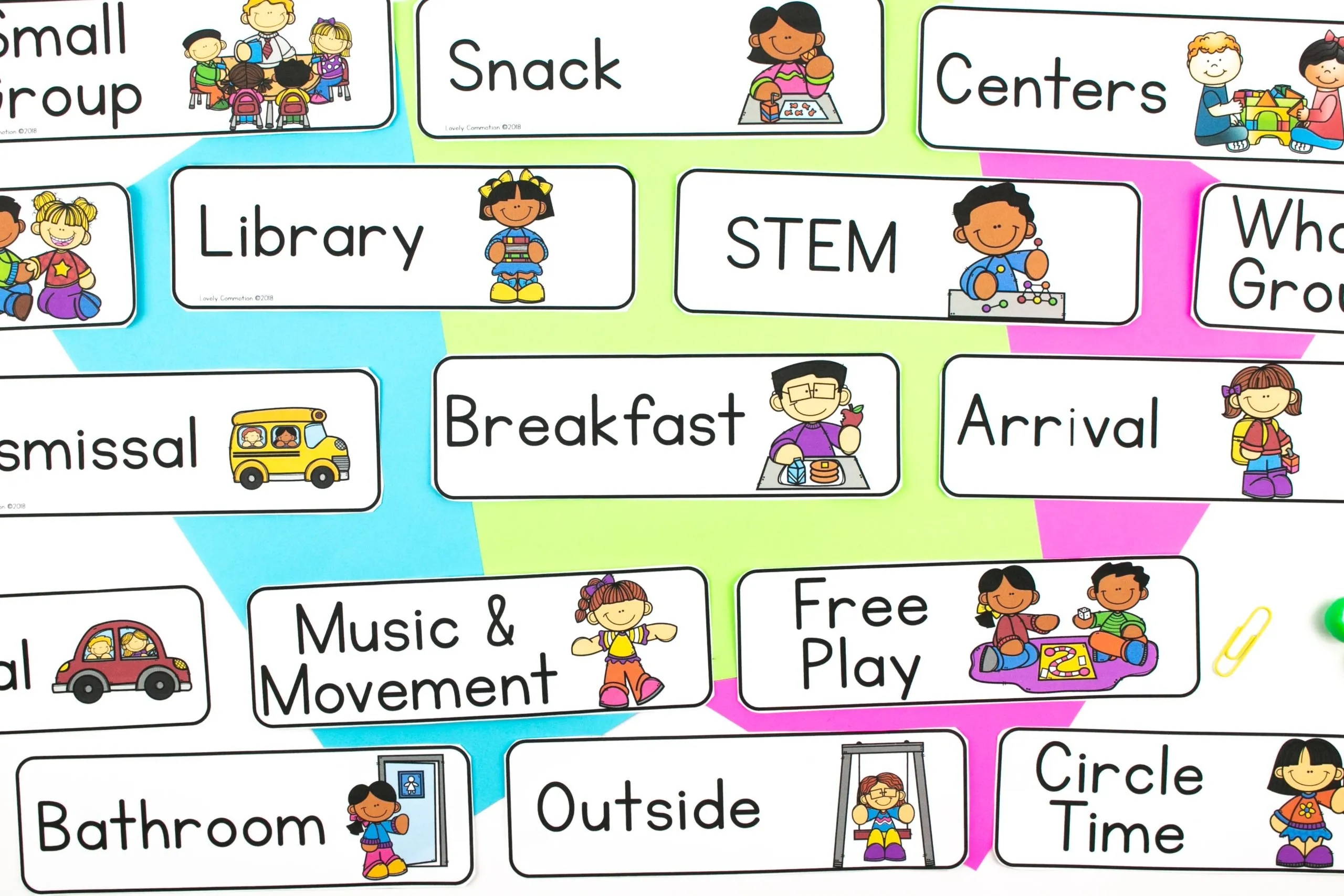 Visual Schedule For Preschool free Printable Lovely Commotion Preschool Resources
