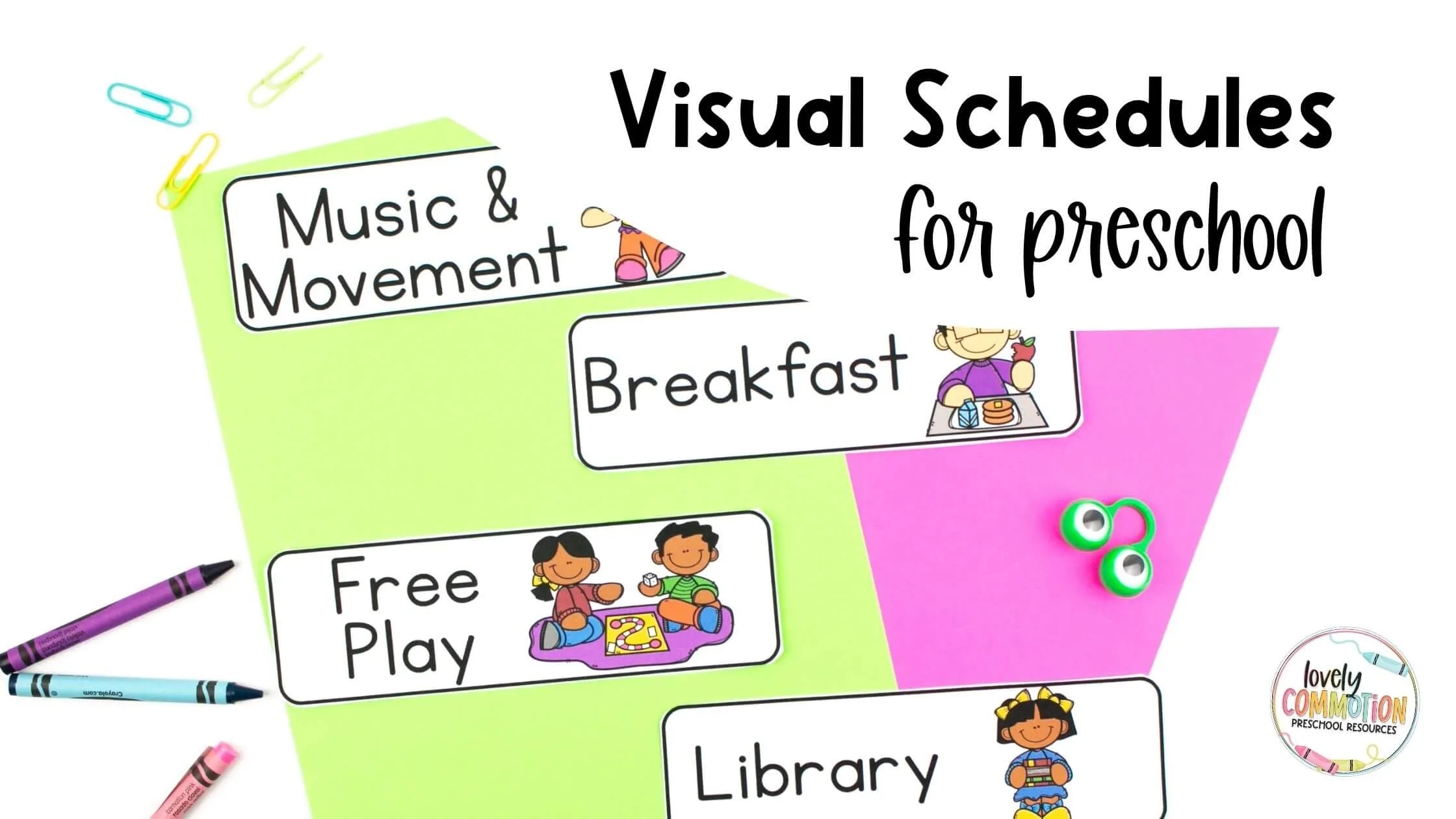 Visual Schedule For Preschool free Printable Lovely Commotion Preschool Resources