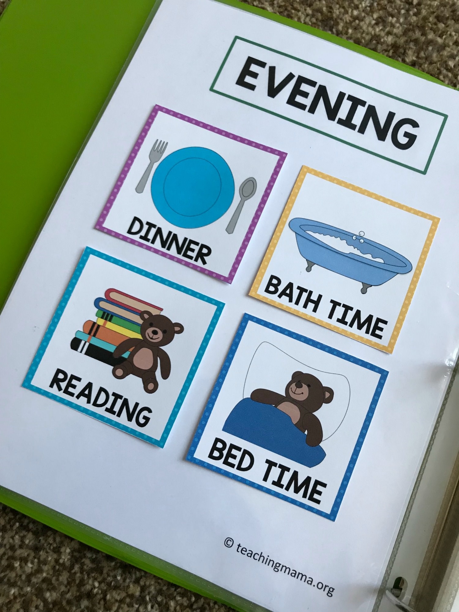 Visual Schedule For Toddlers
