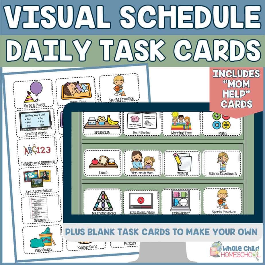 Visual Schedule With Daily Task Cards FULL BUNDLE 