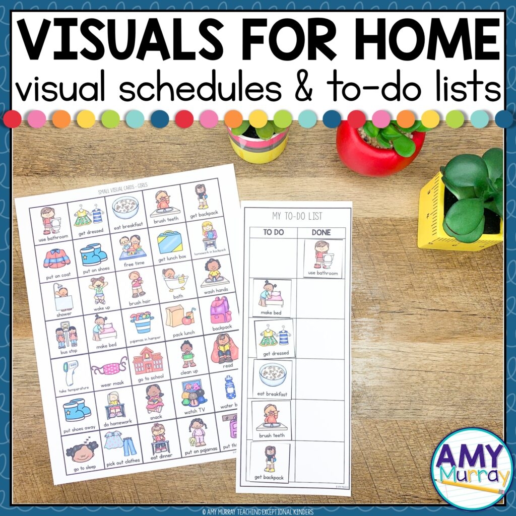 Visual Schedules For Home Teaching Exceptional Kinders