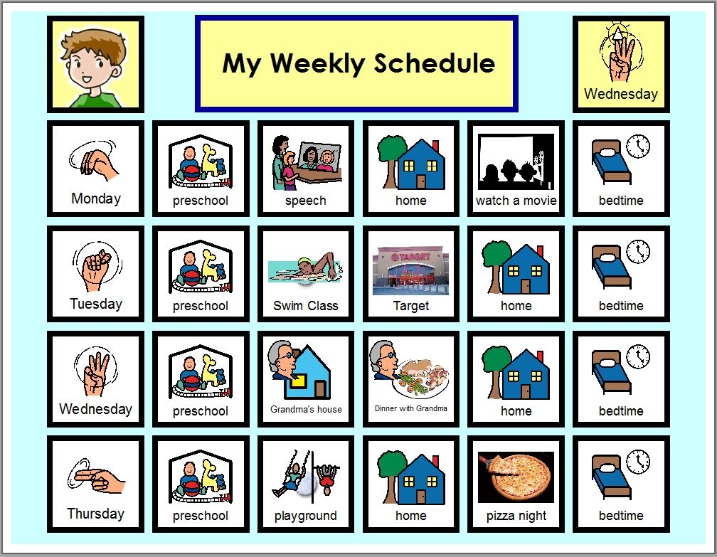Printable Visual Schedule Icons Printable Visual Schedule Icons