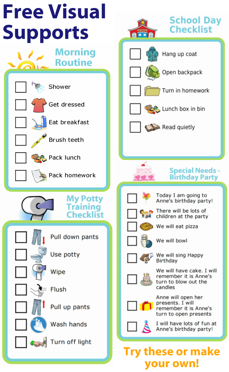 Printable Visual Schedule For Kids