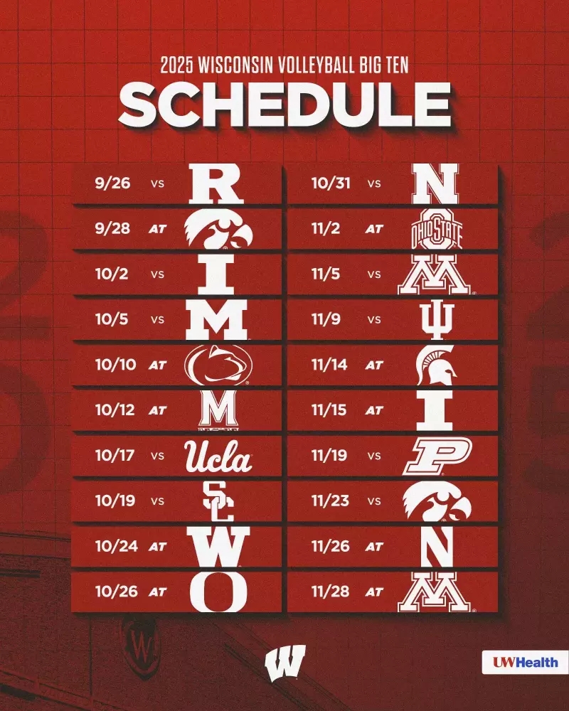 Wisconsin Badgers Football Schedule Printable