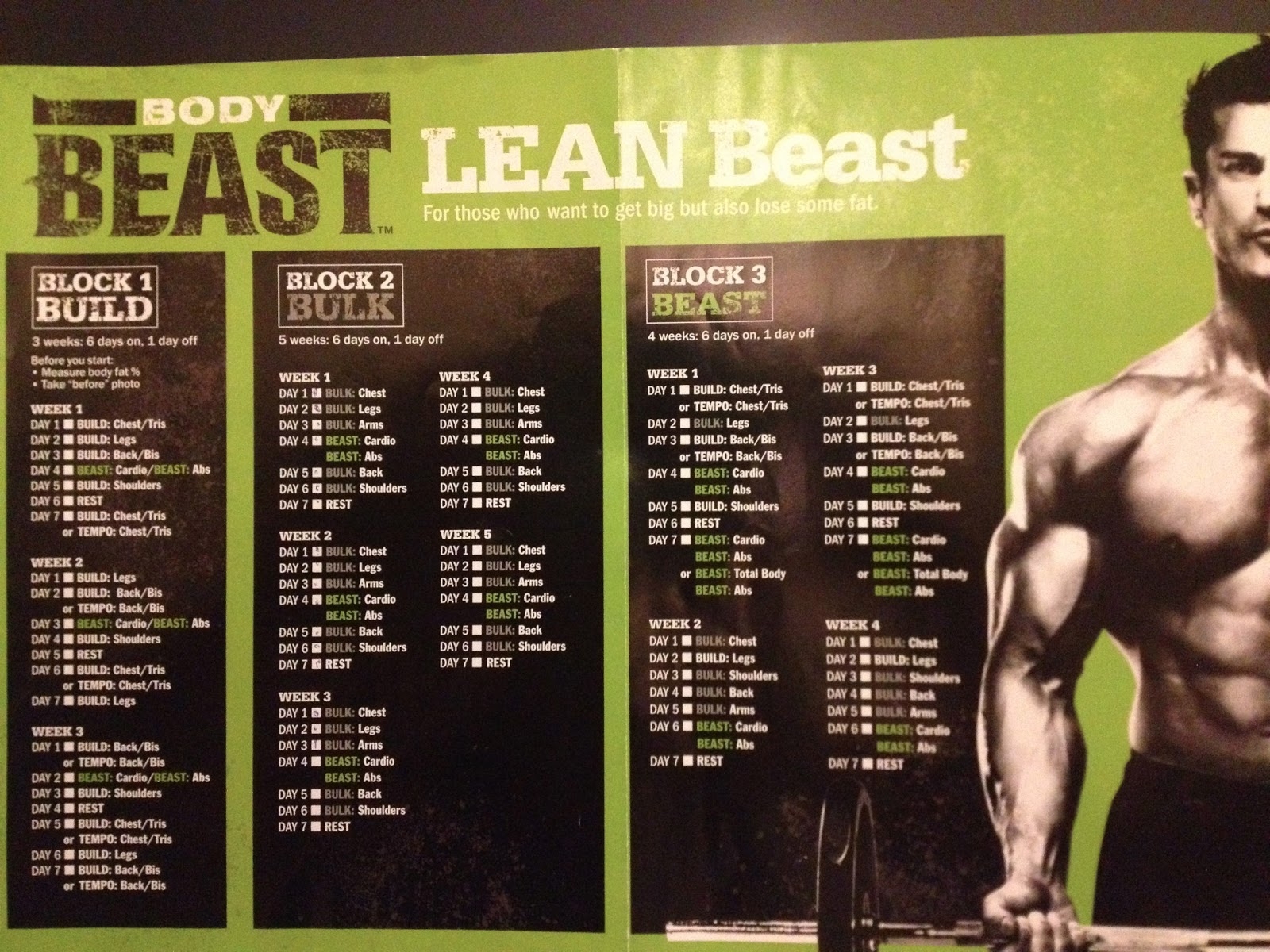 Week 1 Body Beast T25 Hybrid And Meal Plan Melanie Mitro