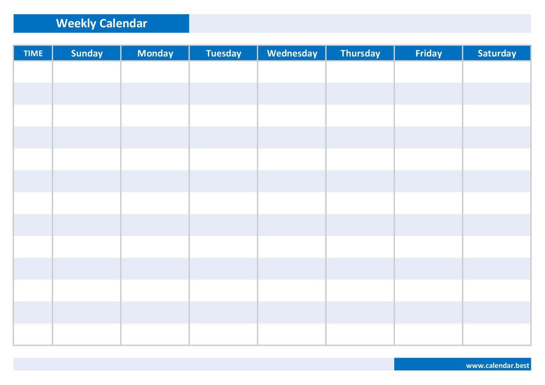 Weekly Printable Schedule