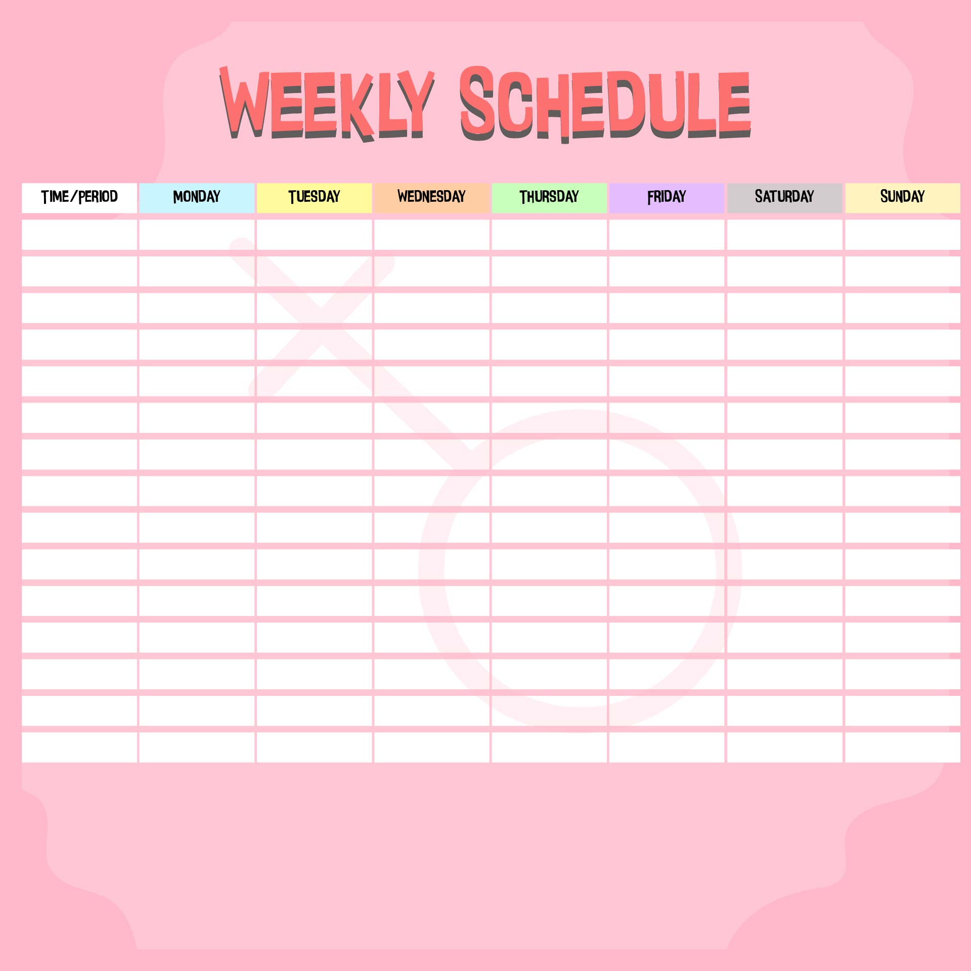 Weekly Hourly Planner 10 Free PDF Printables Printablee
