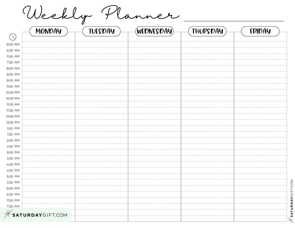 Printable Schedules