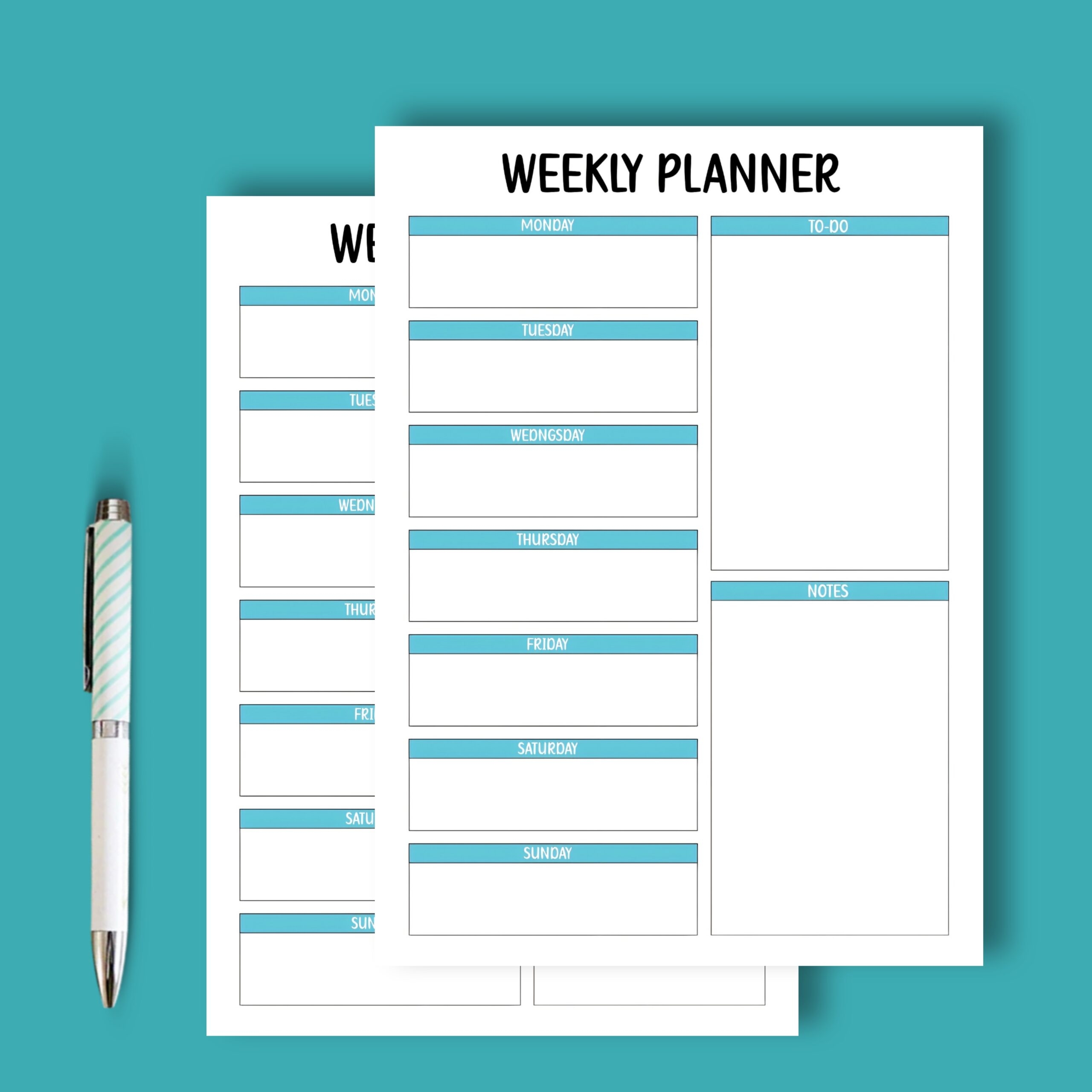 Weekly Planner Printable To Do List Minimal Weekly Schedule Weekly Organizer Made By Teachers