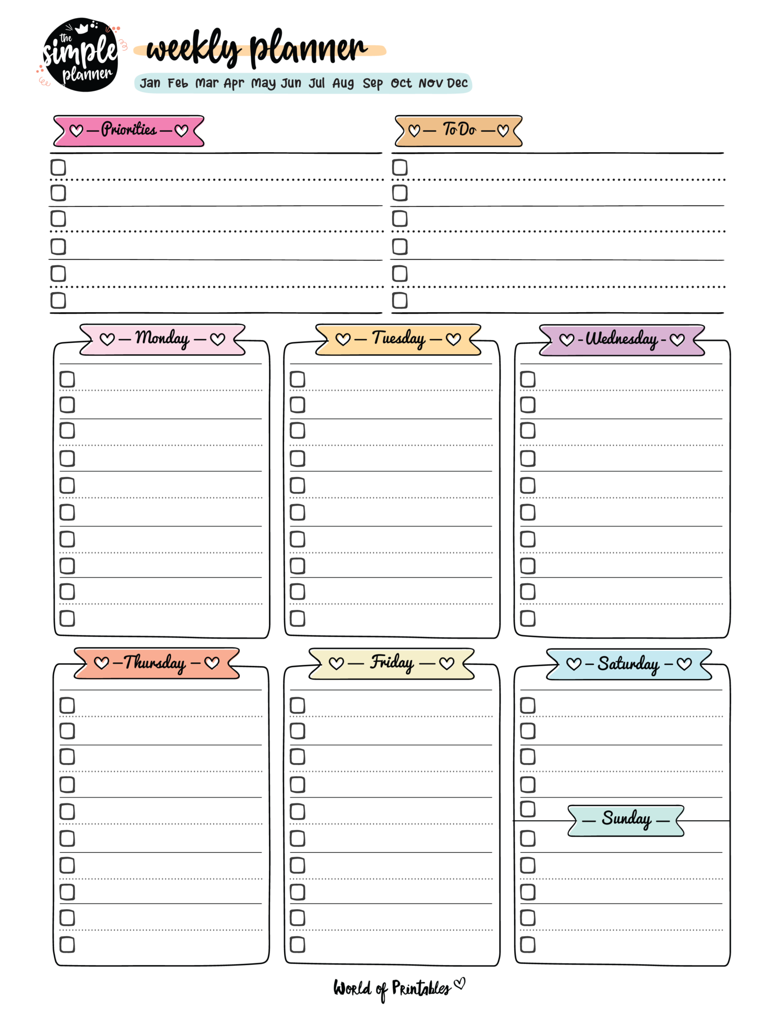 Weekly Planner Template Free Printable Weekly Planner Template Worksheets Library