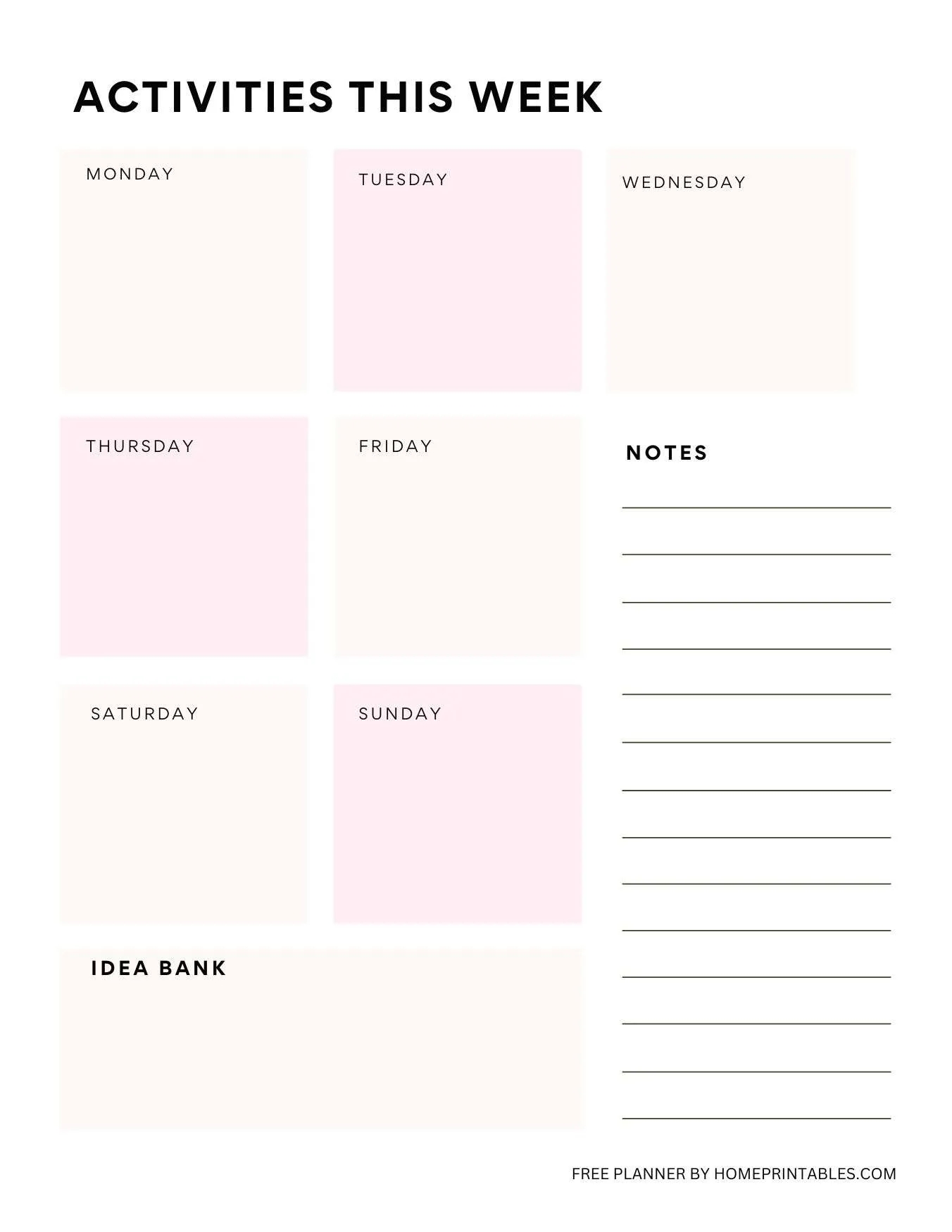 Weekly Planner Template Stylish Printables To Plan Your Week