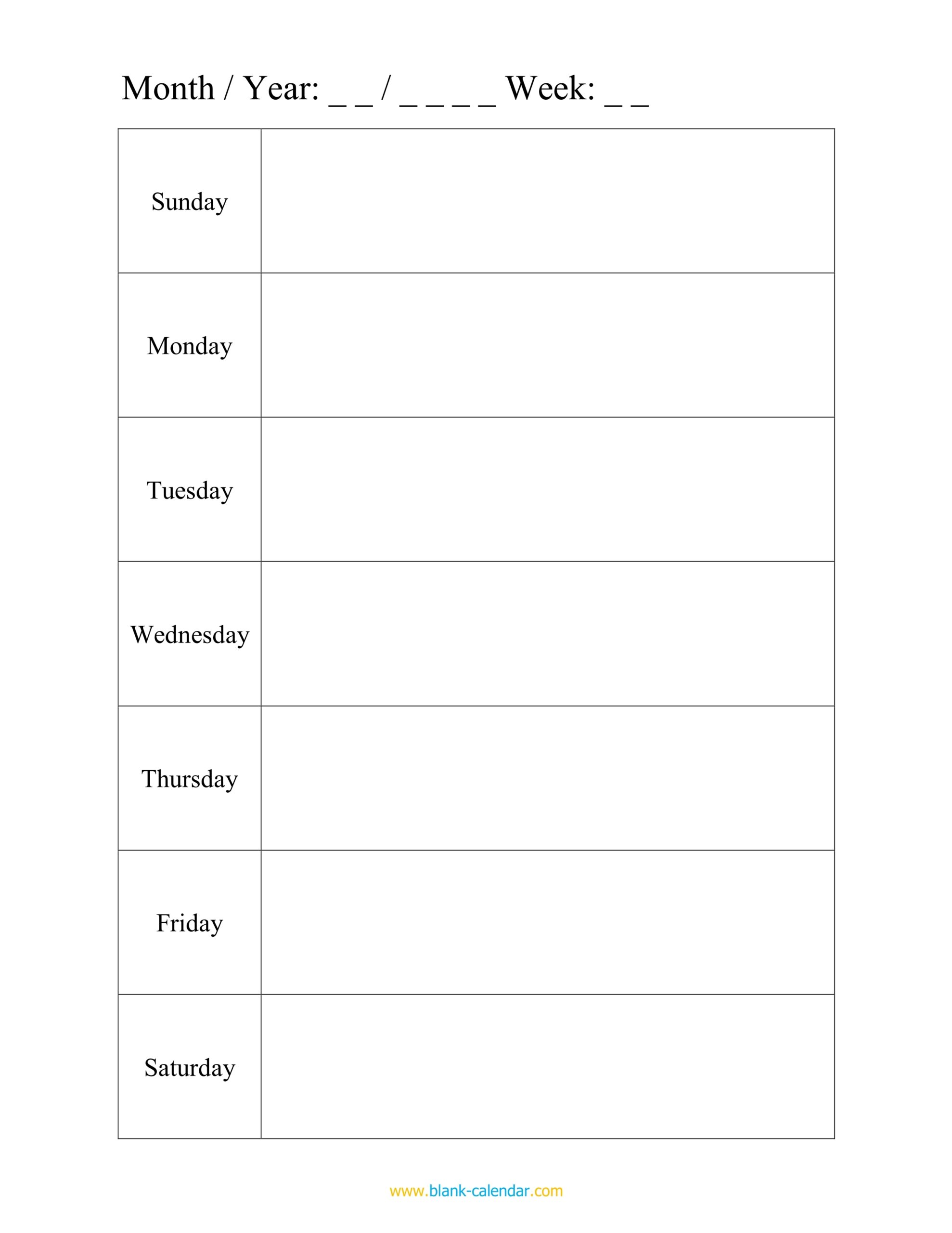 Weekly Schedule Planner Templates WORD EXCEL PDF Worksheets Library