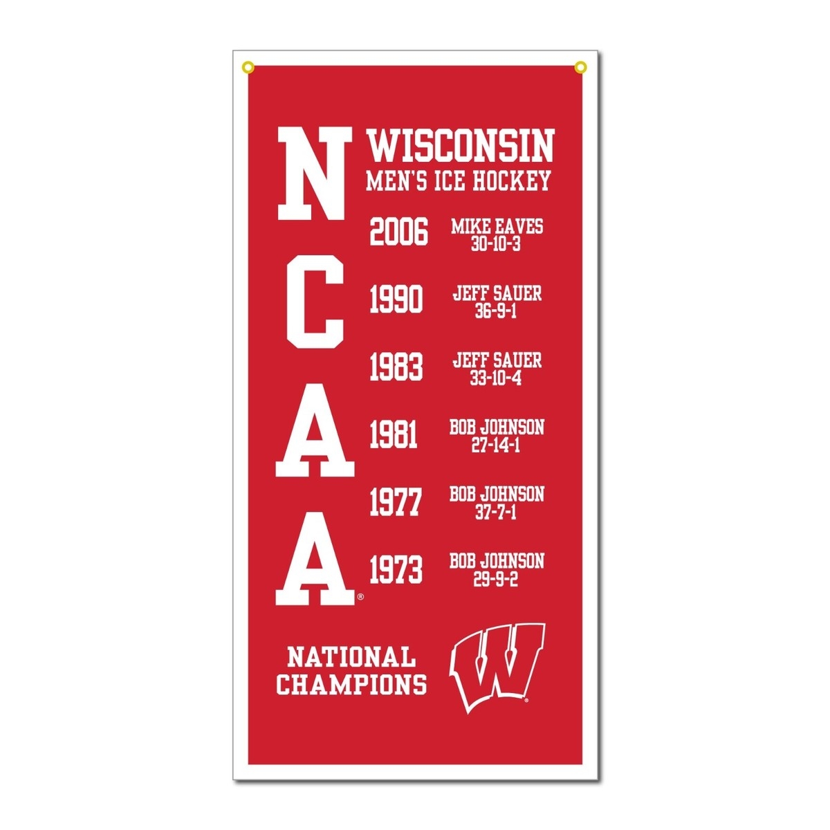 Wisconsin Badgers Hockey NCAA National Championship Banner EBay