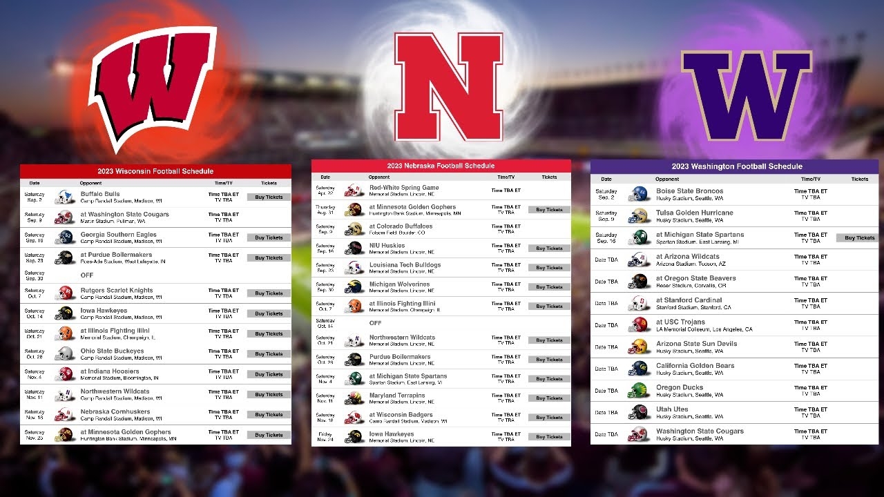 Wisconsin Badgers On Sale Schedule