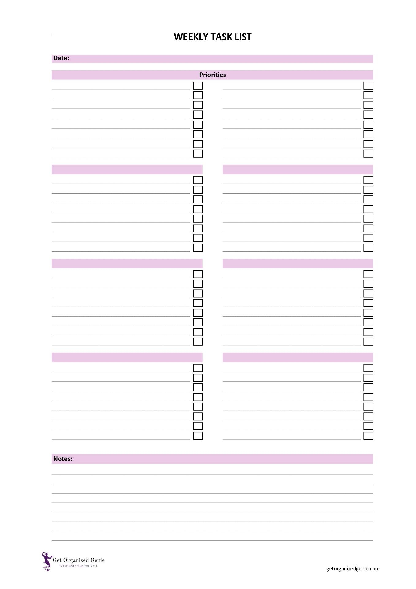 Work Planner Printables To Boost Productivity 
