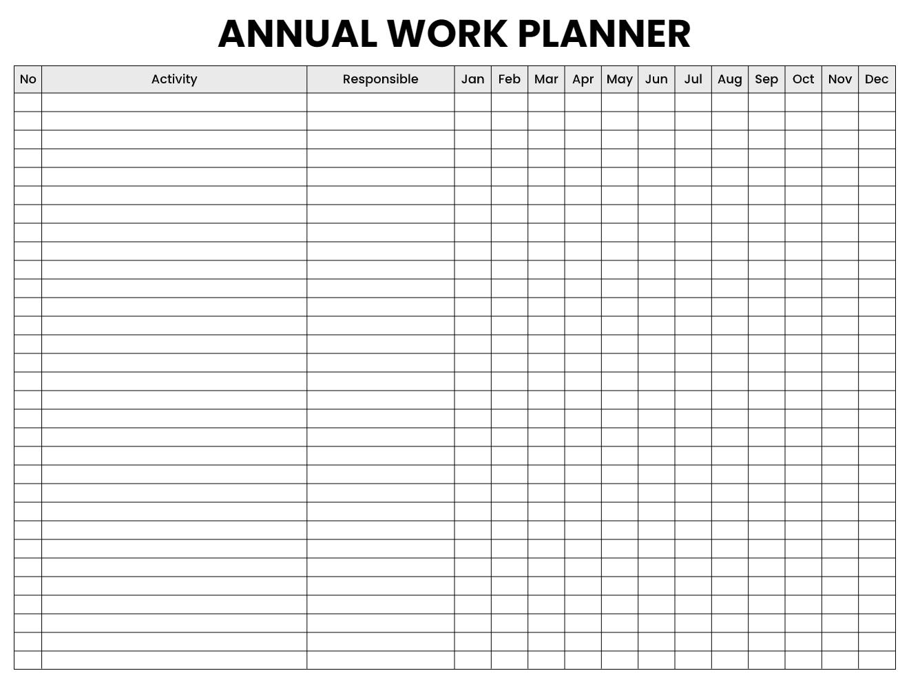Work Schedule Planner Templates Customizable PDF Download